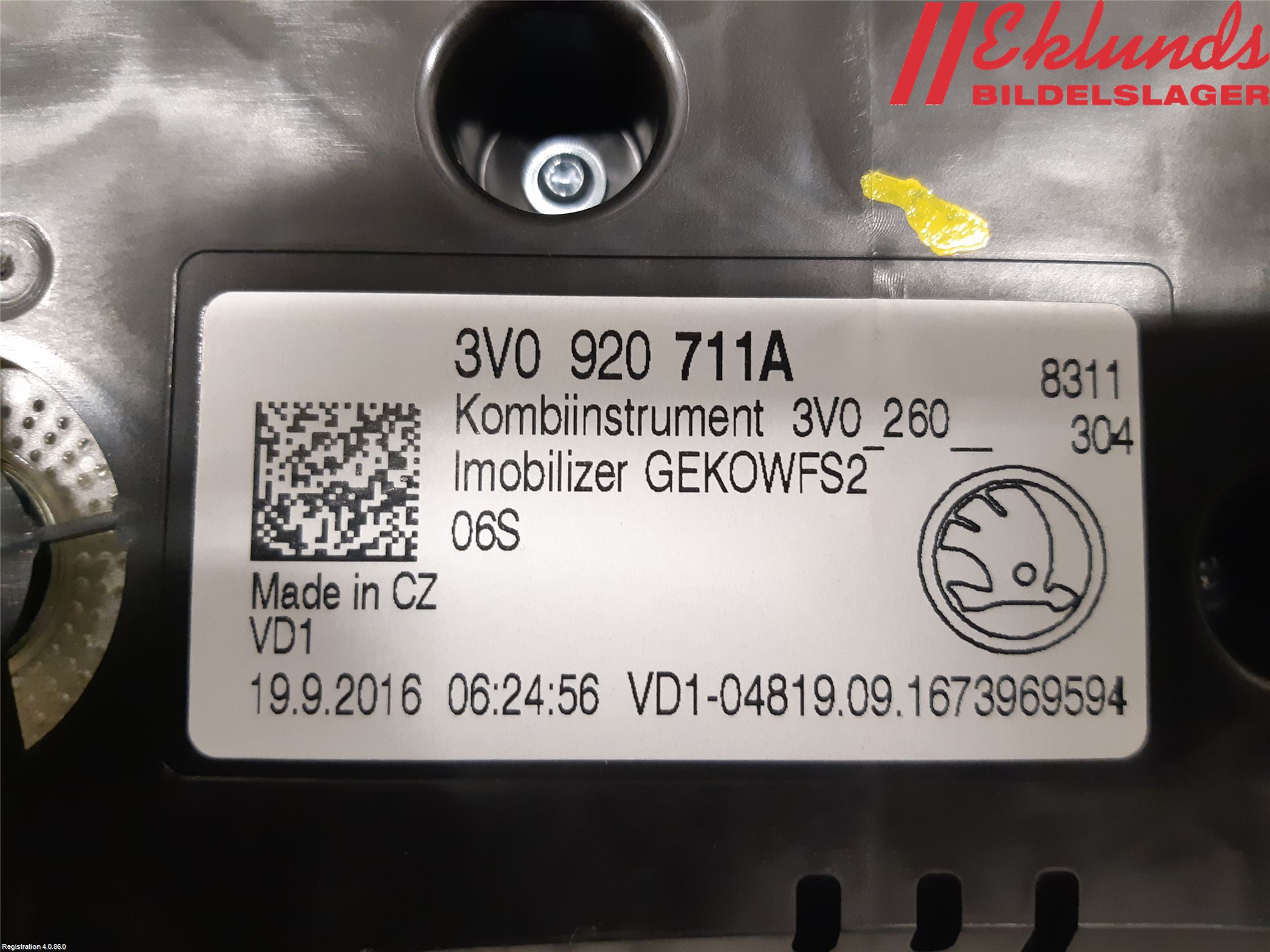 Skoda SUPERB 16-24 Instrument Komb