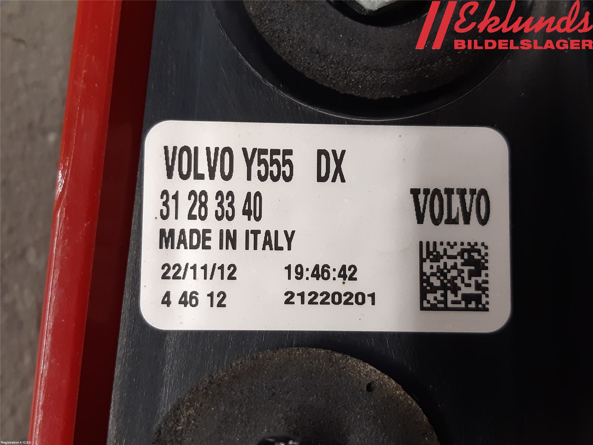 Volvo V40 12-19 Bakljus Höger