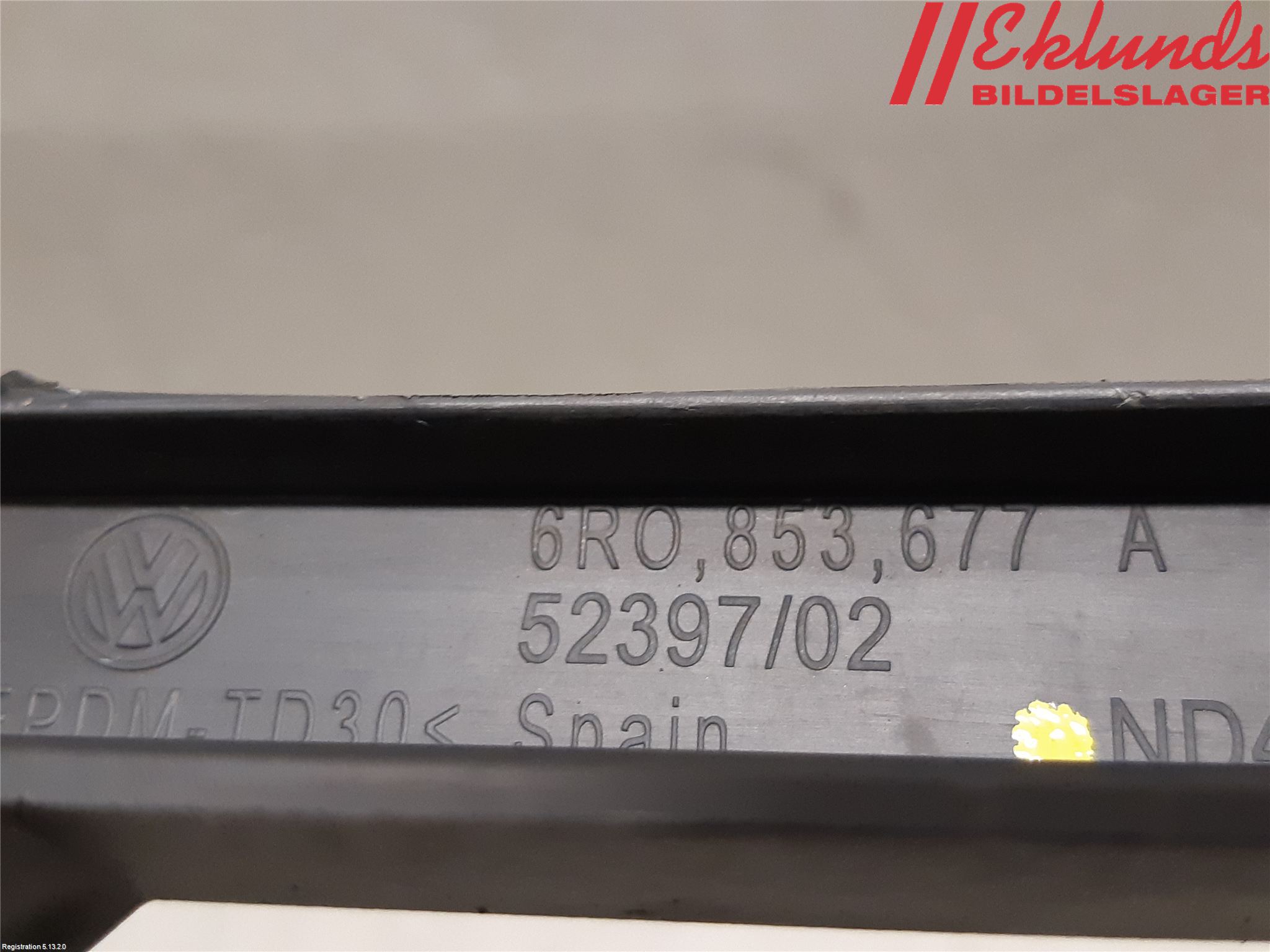 Volkswagen VW POLO 10-17 Stöt Utfyllnad-List-Grill