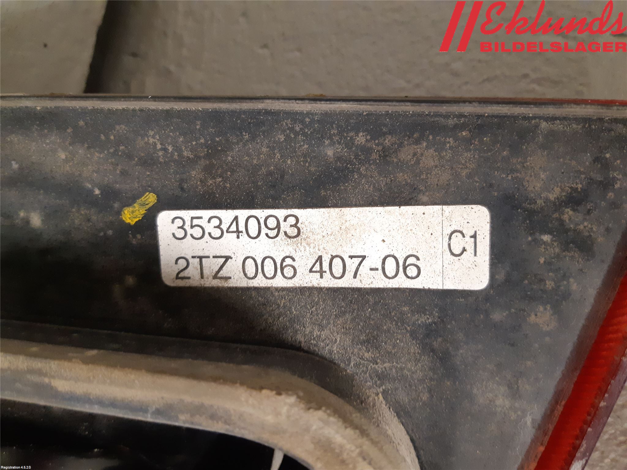 Volvo 940 91-98 Bakljus Lucka Hö