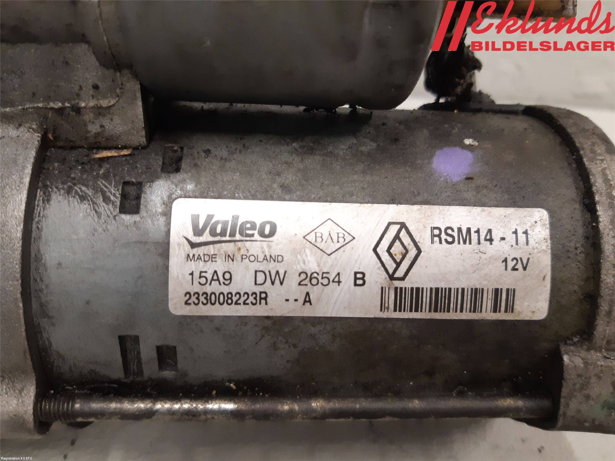 Renault KANGOO II 15-21 Startmotor Diesel