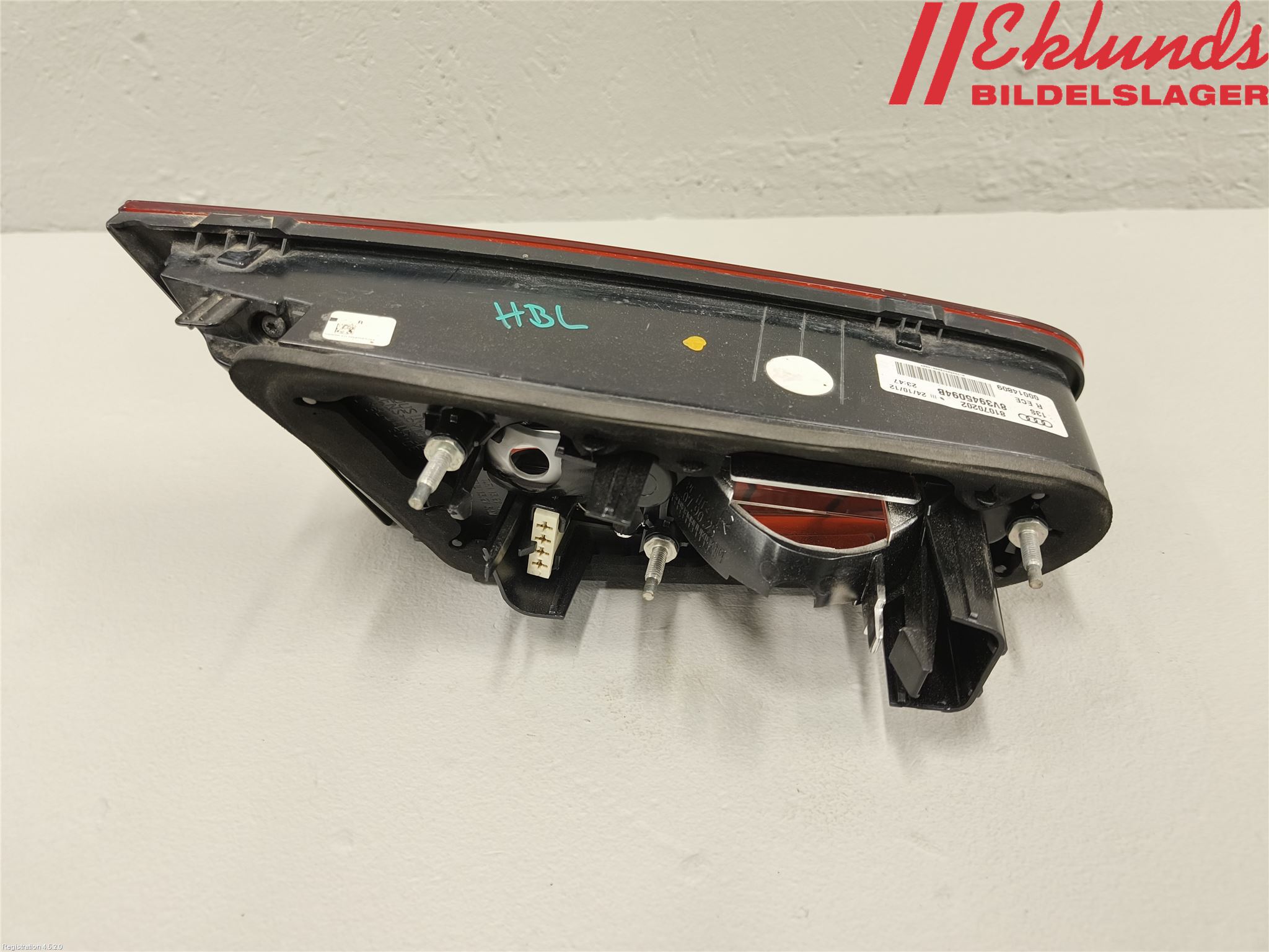 Audi A3/S3 8V 13-20 Bakljus Lucka Hö