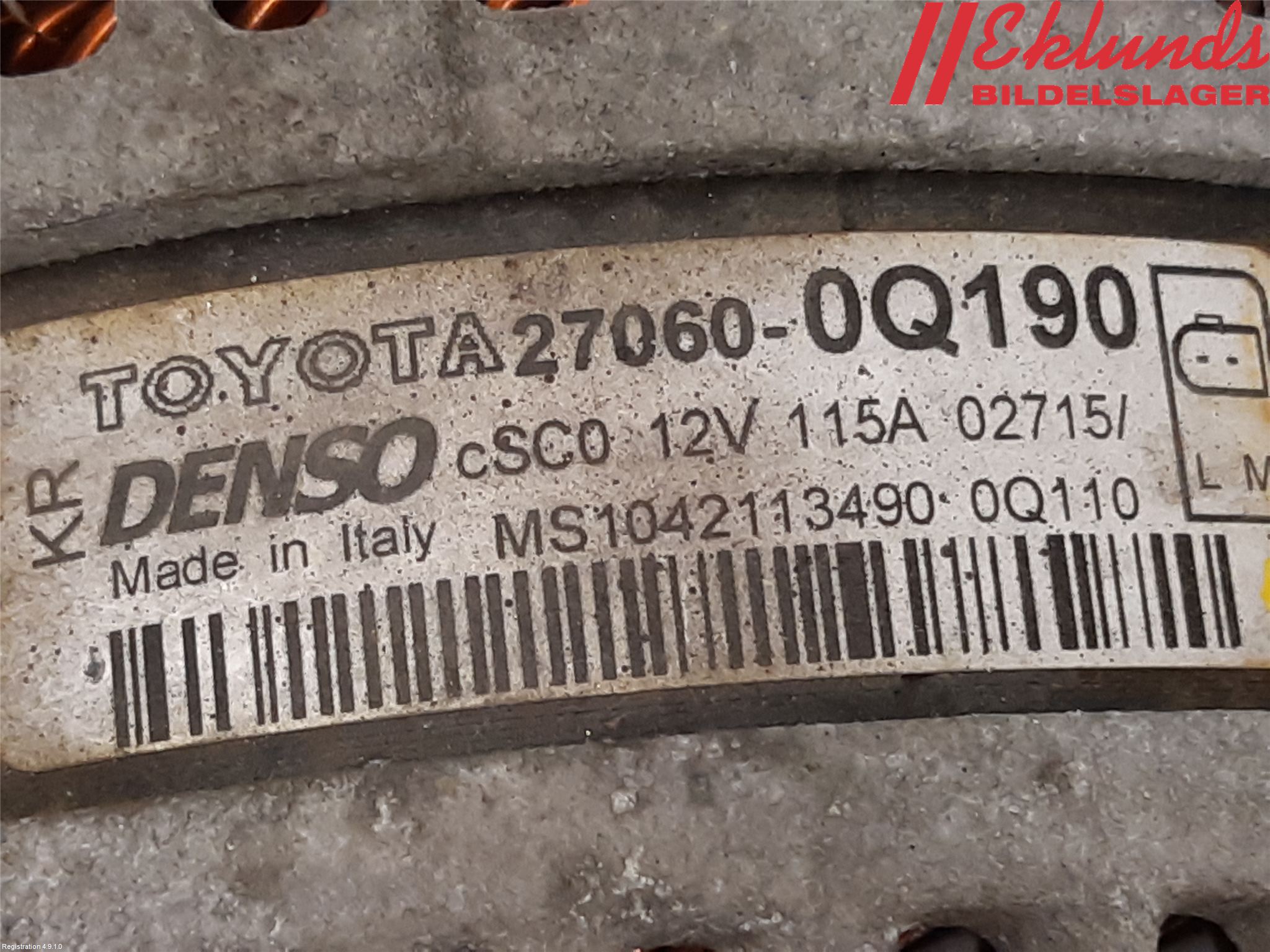 Toyota AYGO 15-21 Generator