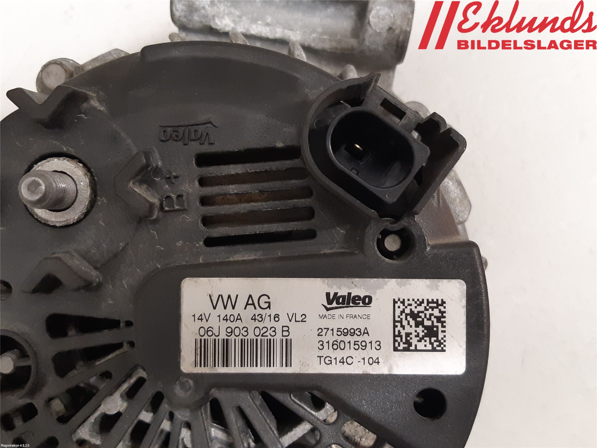 Volkswagen VW GOLF / E-GOLF VII 13-20 Generator