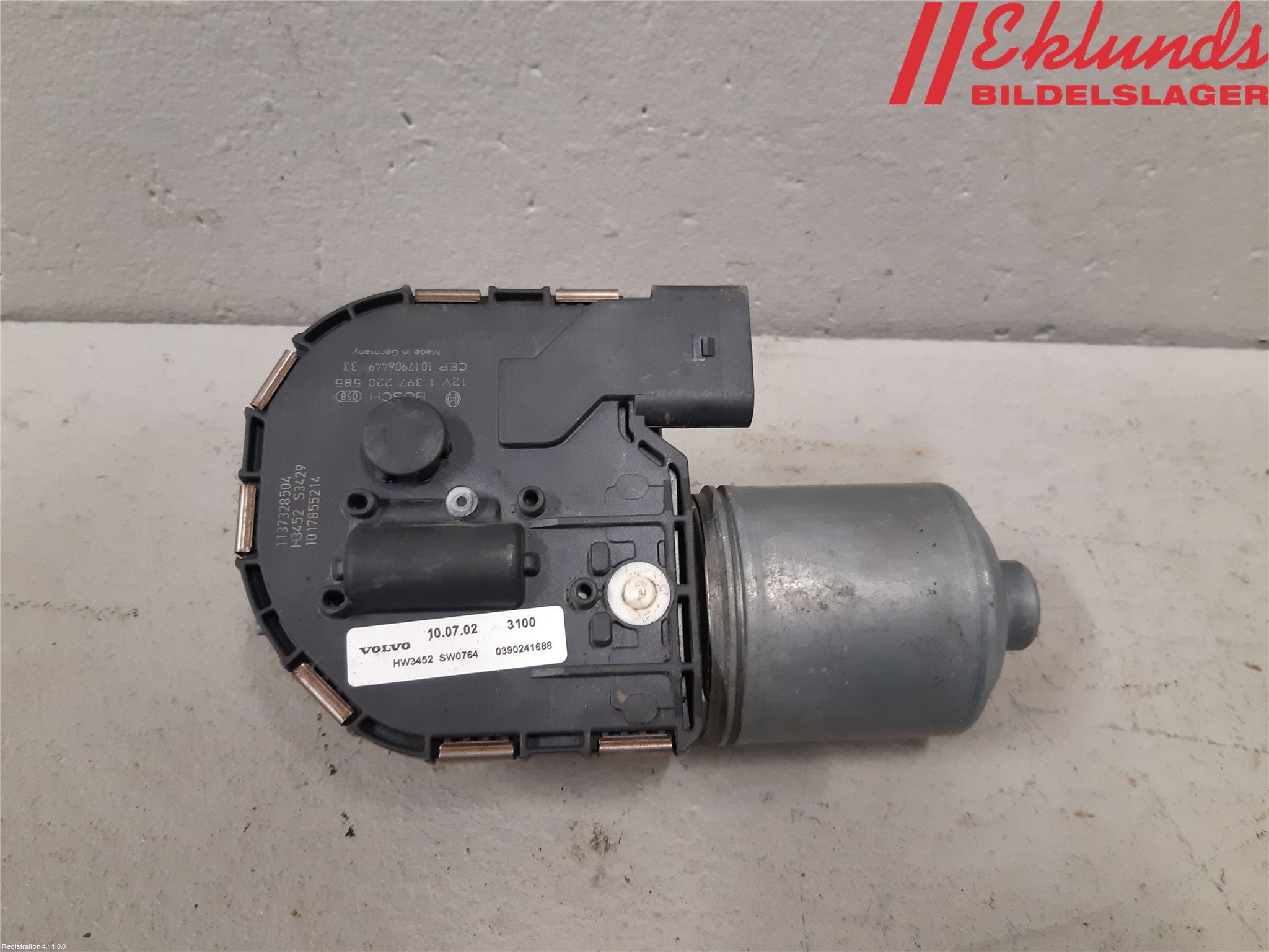 Volvo V50 08-12 Torkarmotor Vindruta