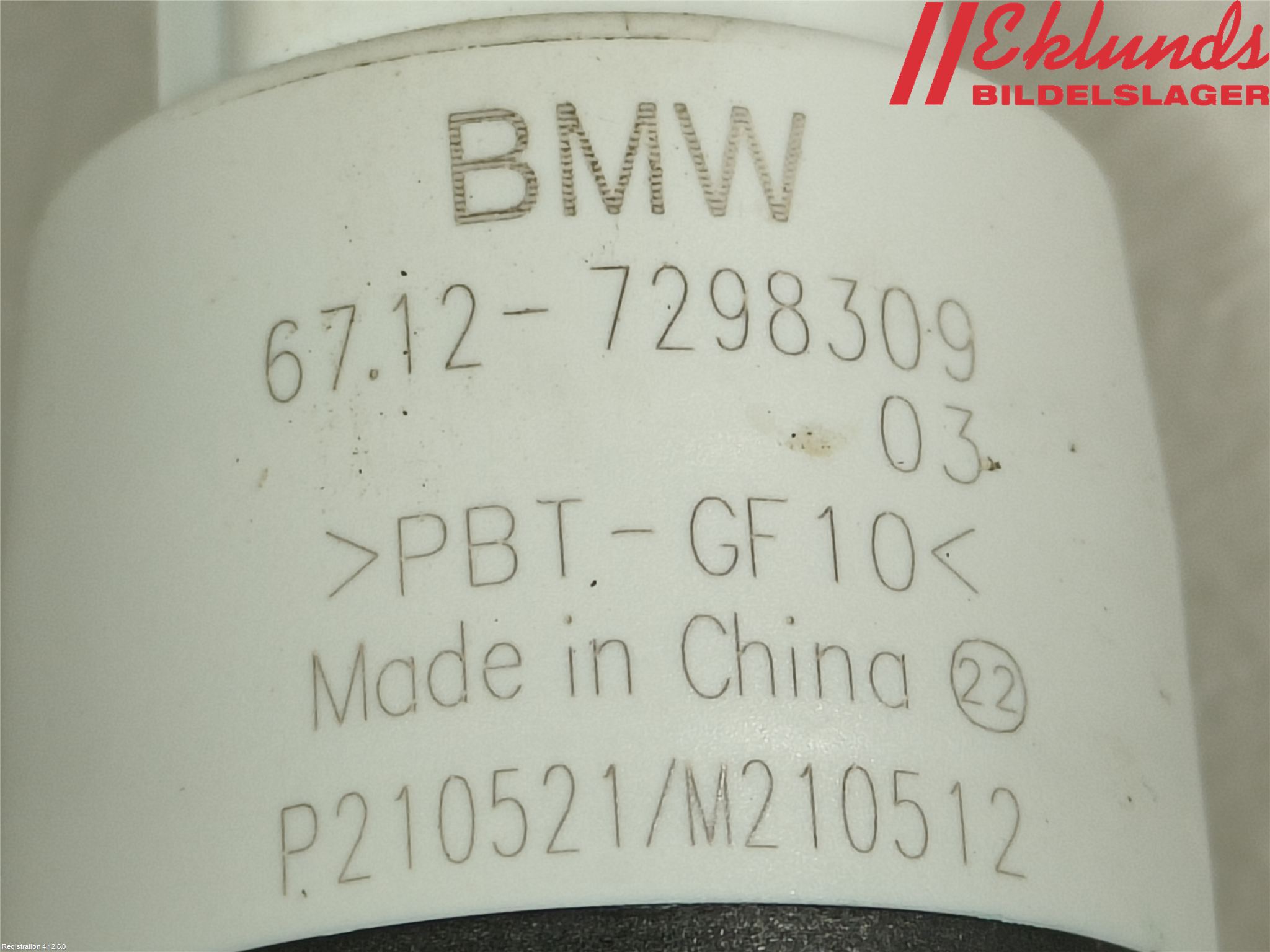 BMW 5 G30/G31/F90 17-23 Spolarpump Vindruta