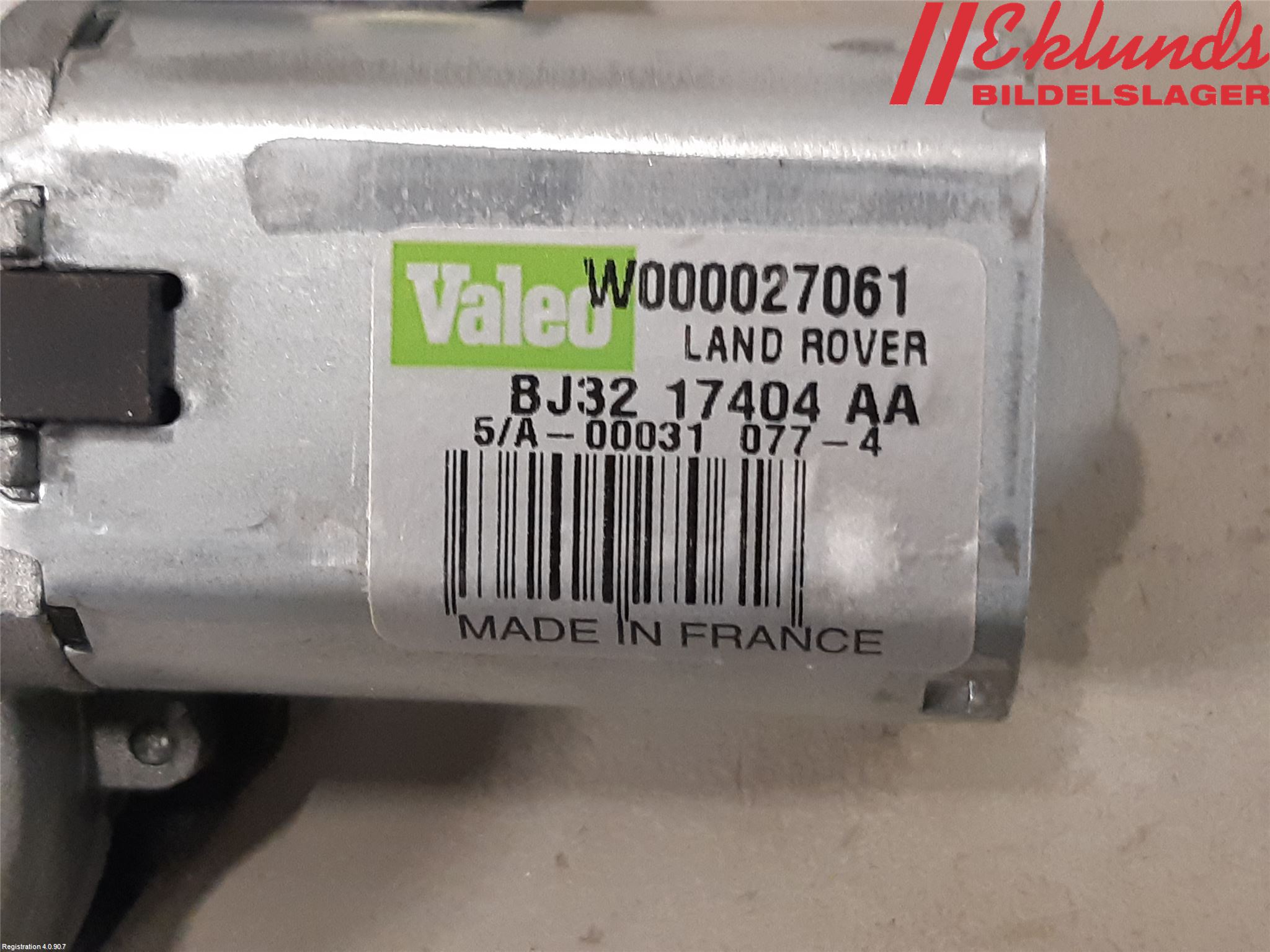 Landrover LAND ROVER RANGE ROVER EVOQUE (L538) 11-18 Torkarmotor Baklucka