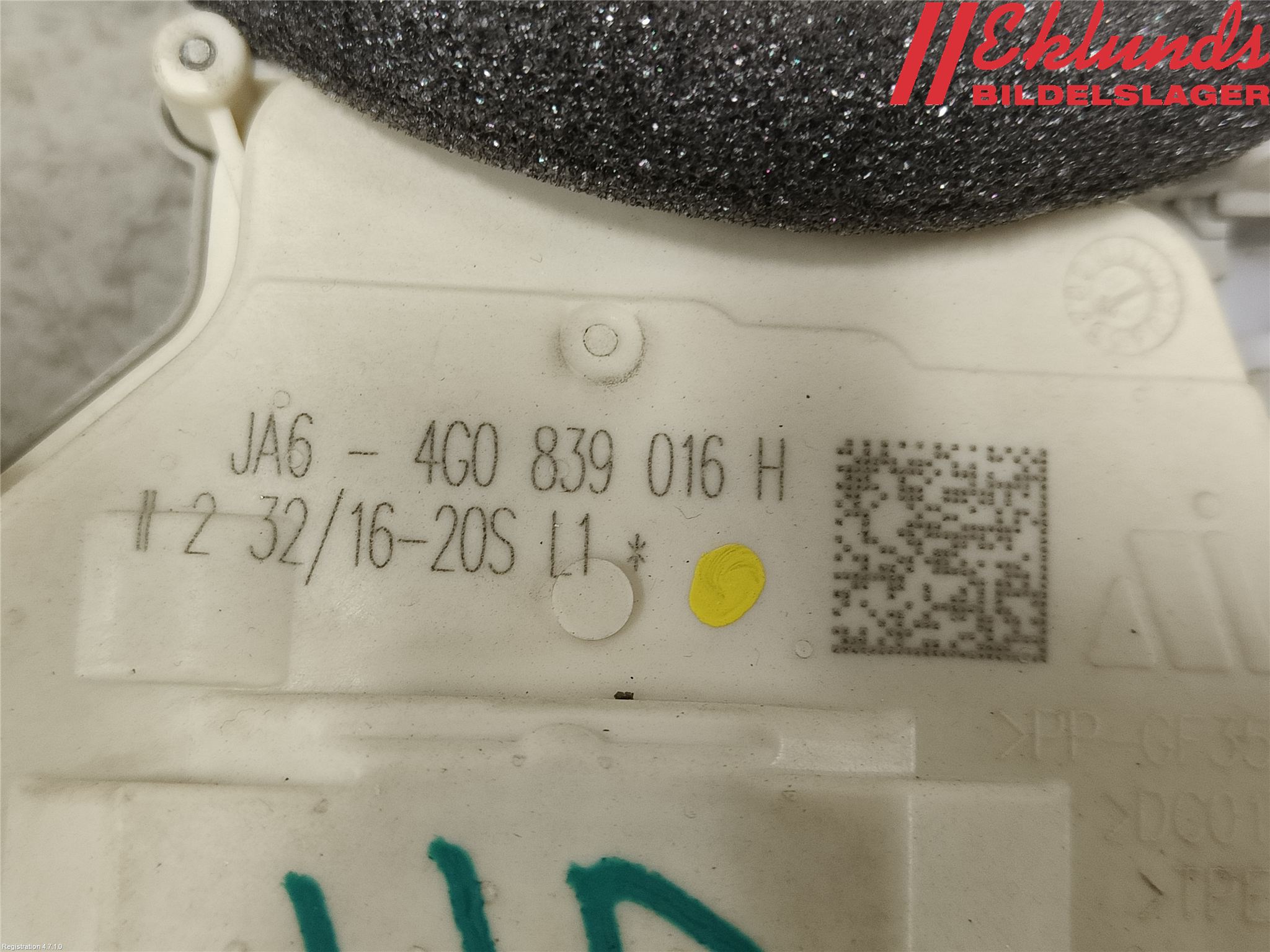 Audi A4/S4 B9 16-19 Låskista-Dörrlås