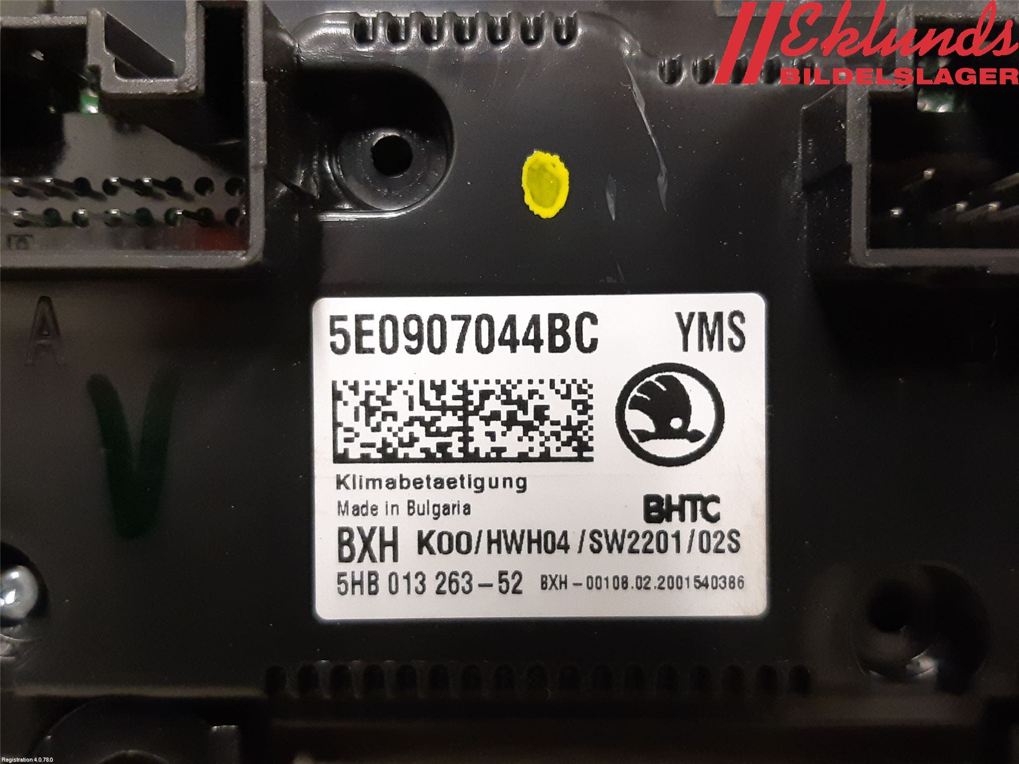 Skoda OCTAVIA (5E) 13-20 Ac Styrenhet Ac Manöveren