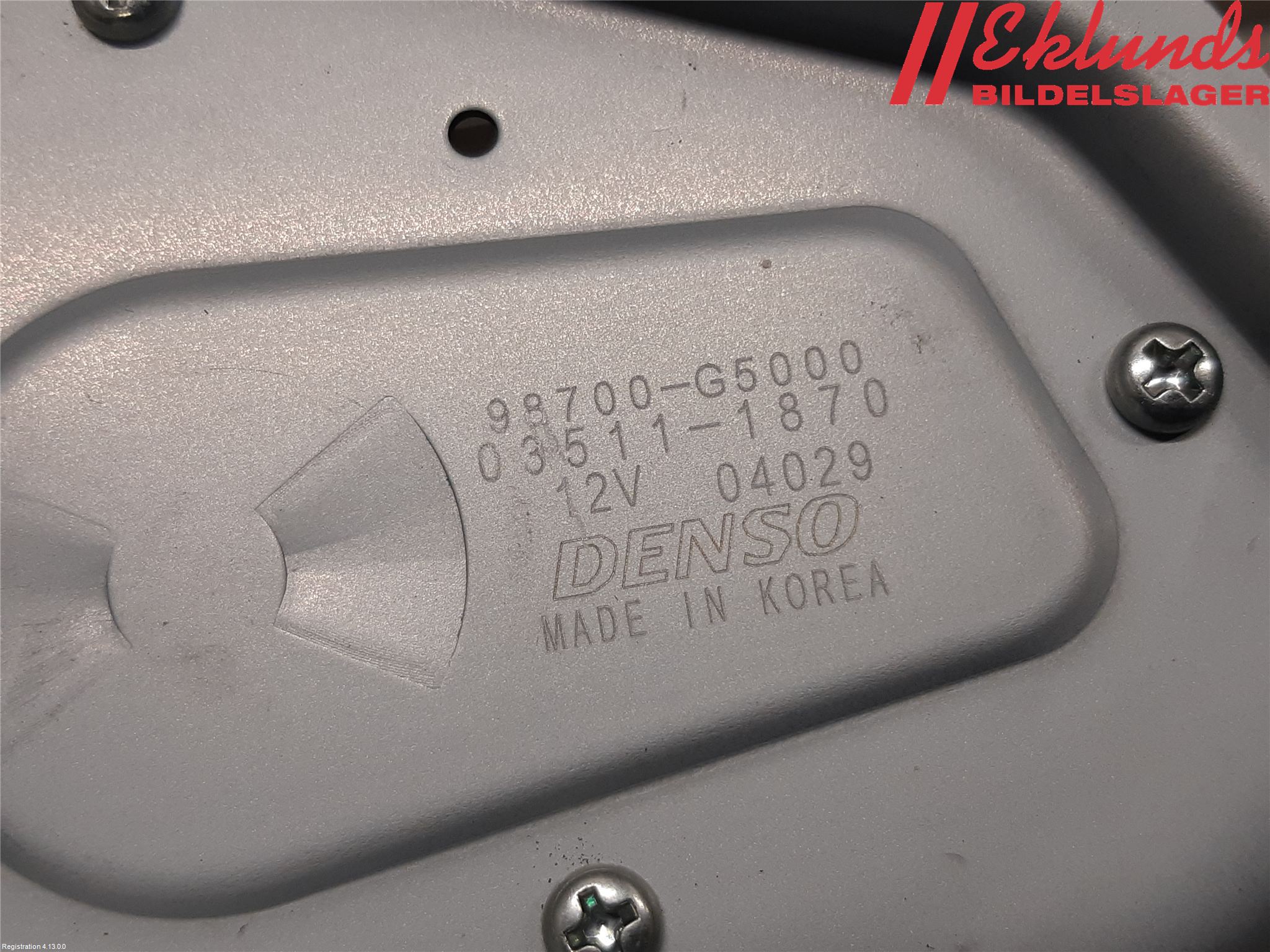 Kia NIRO (DE) 17-22 Torkarmotor Baklucka