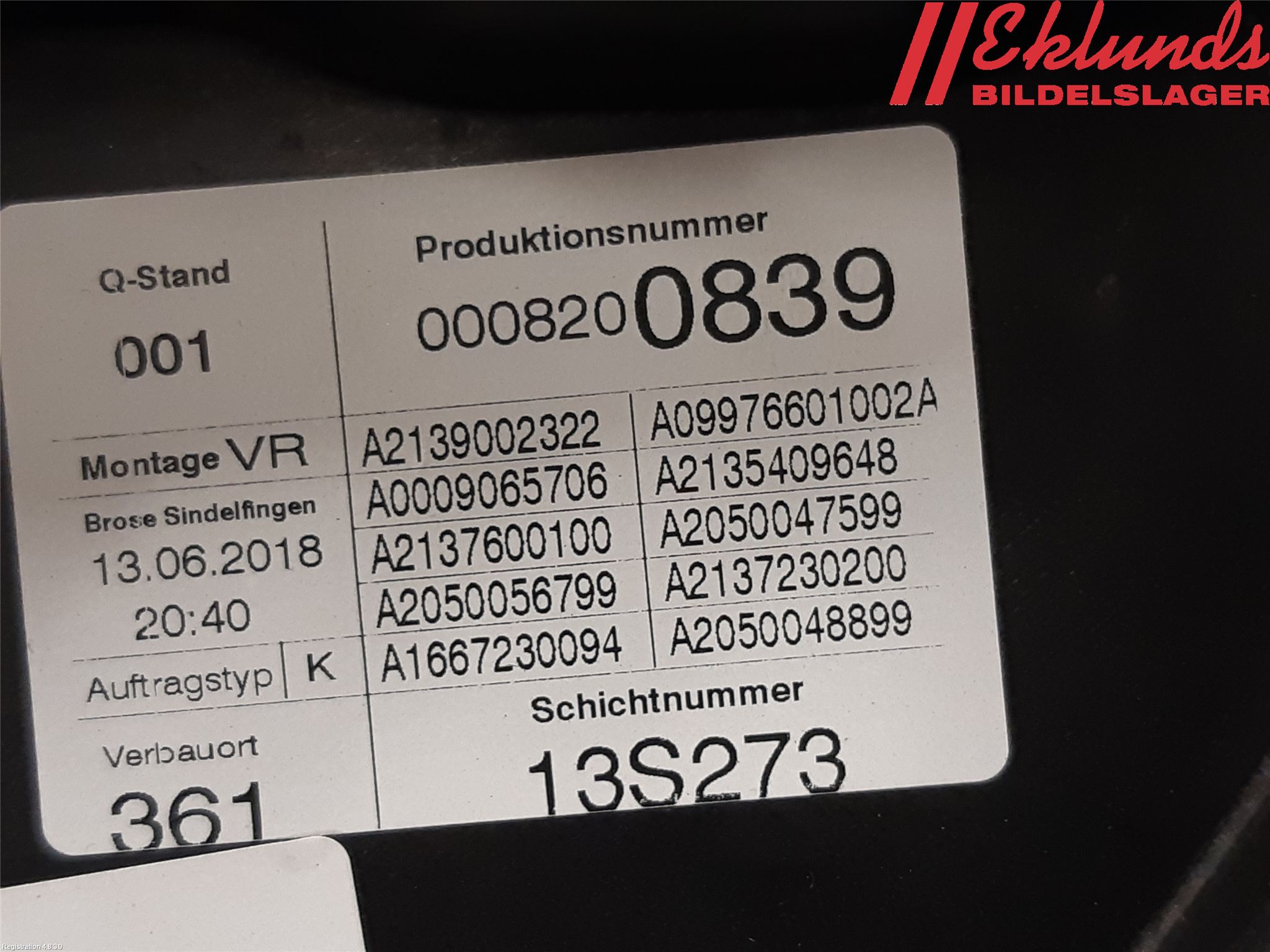 Mercedes-Benz MB E-KLASS (W213) 16-23 Fönsterhissmekanism