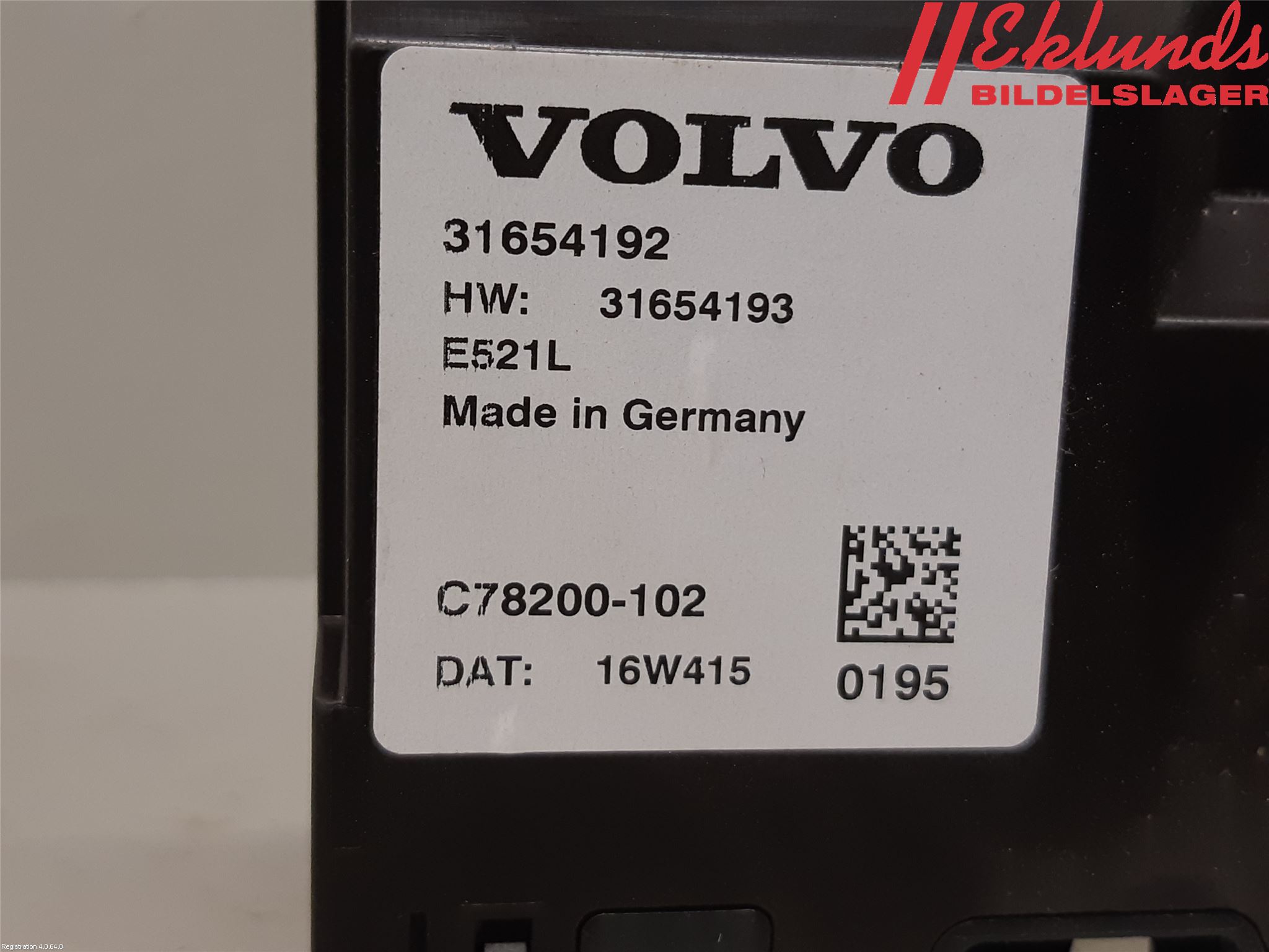 Volvo S90 17->> Styrenhet Övrigt