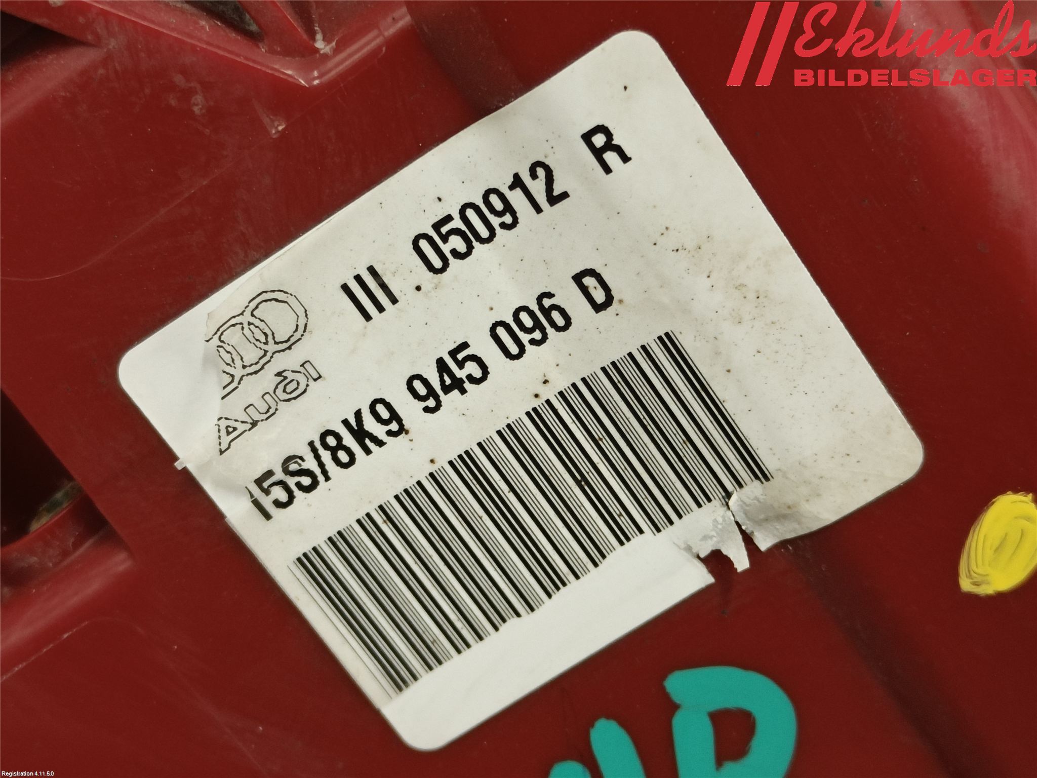 Audi A4 12-15 Bakljus Höger