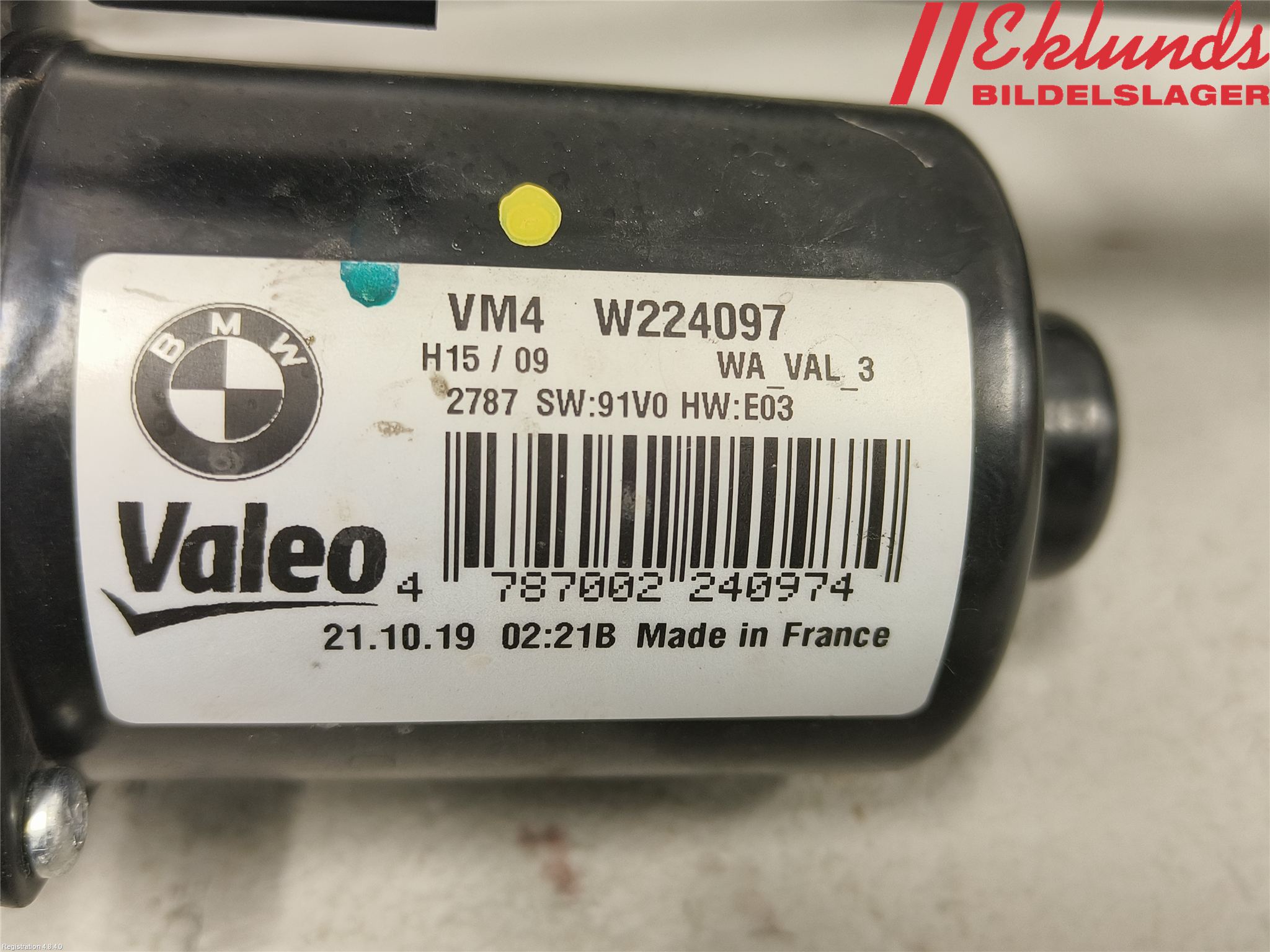 BMW 5 G30/G31/F90 17-23 Torkarmotor Vindruta