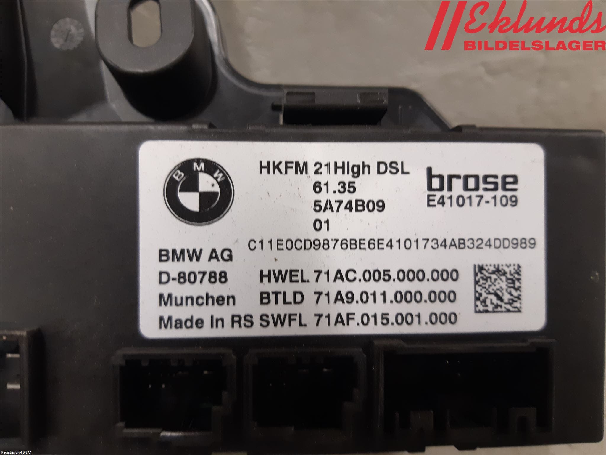 BMW iX I20 22- Styrenhet Baklucka