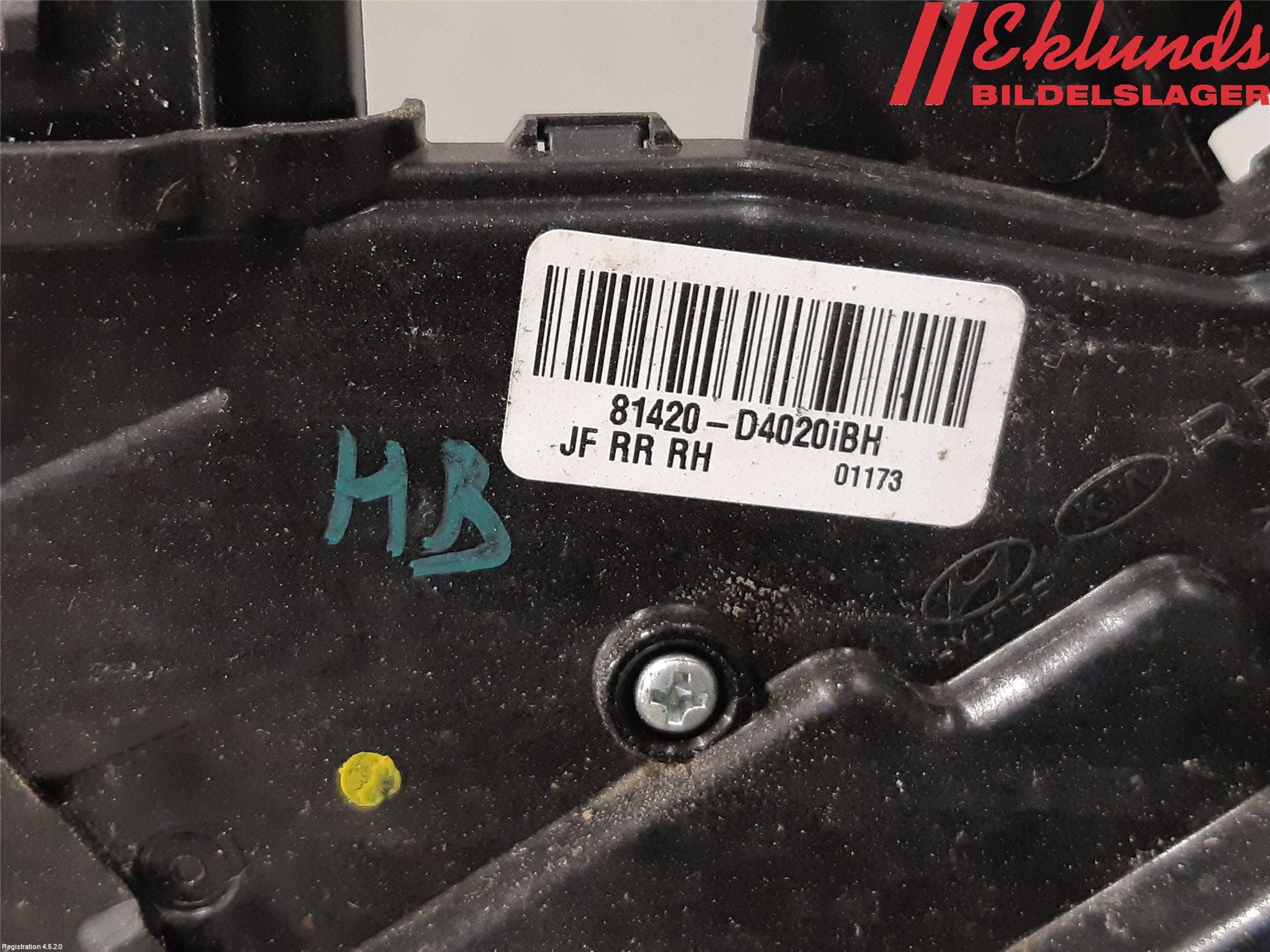 Kia OPTIMA 16-20 Låskista-Dörrlås