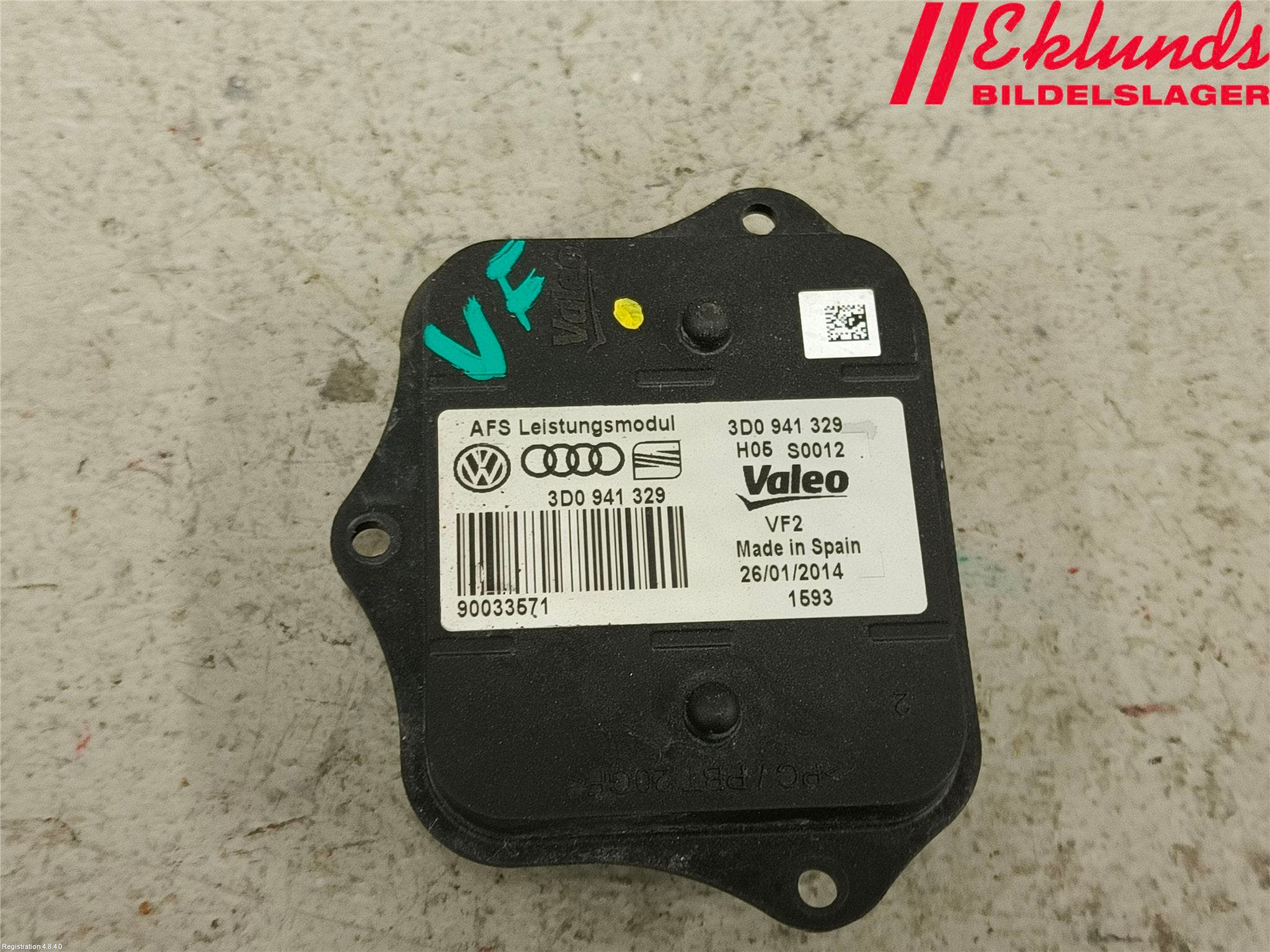 Volkswagen VW GOLF / E-GOLF VII 13-20 Styrenhet Strålkastare