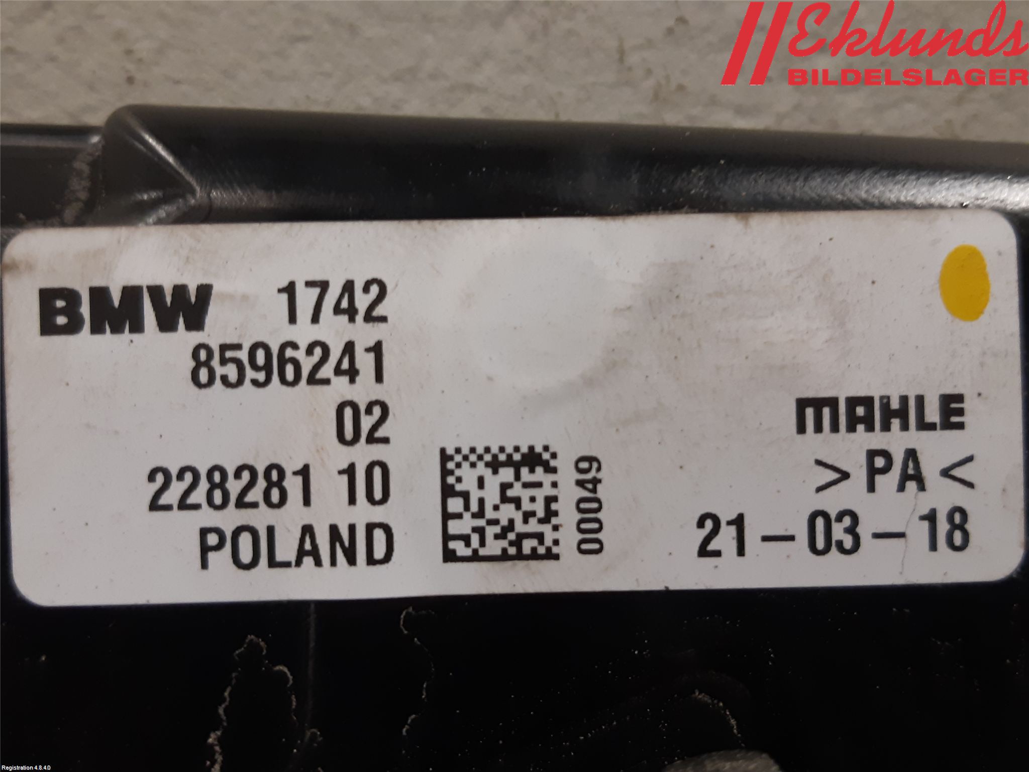 BMW X1 F48 15-22 Kylfläkt El