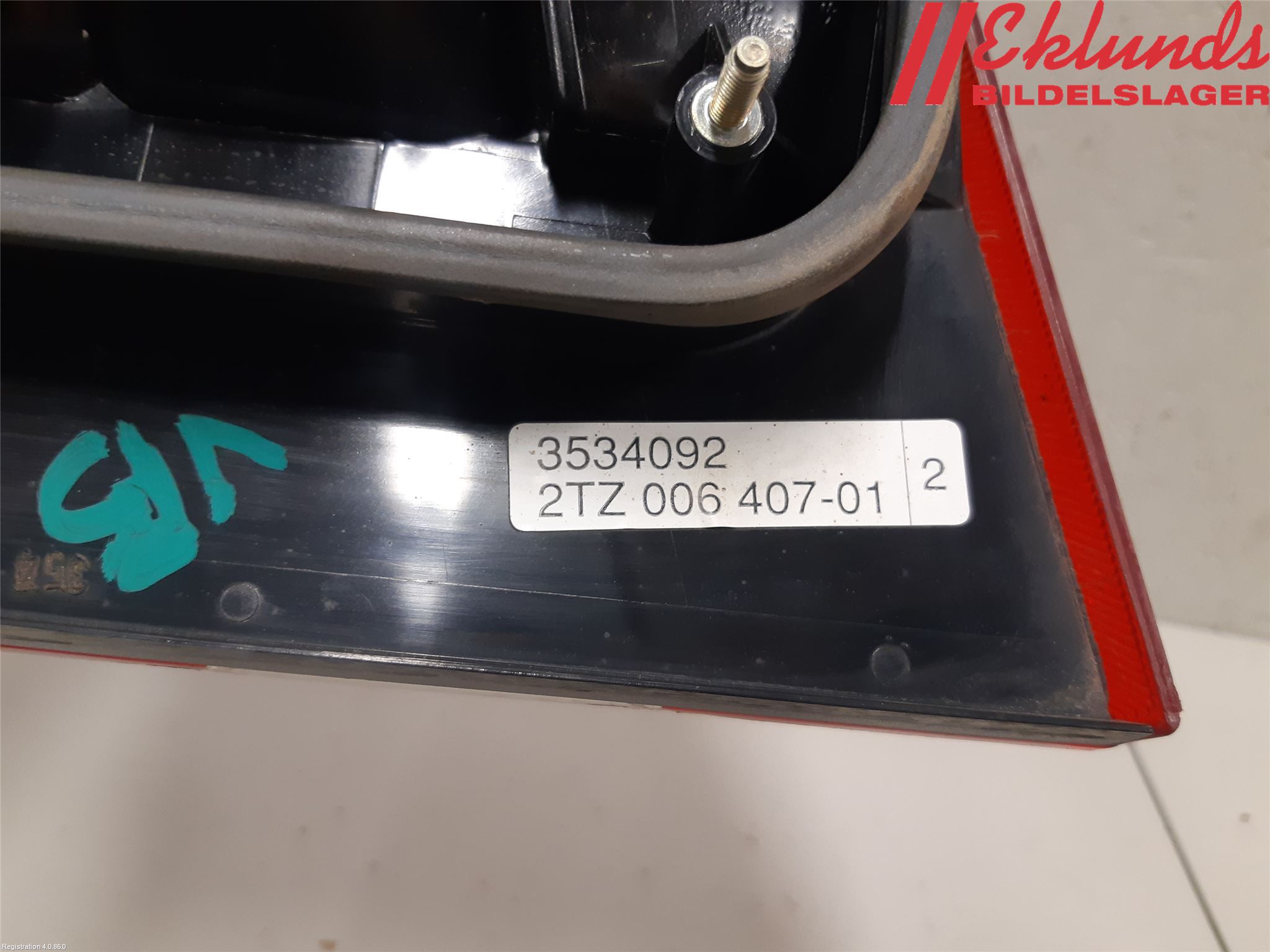 Volvo 940 91-98 Bakljus Lucka Vä