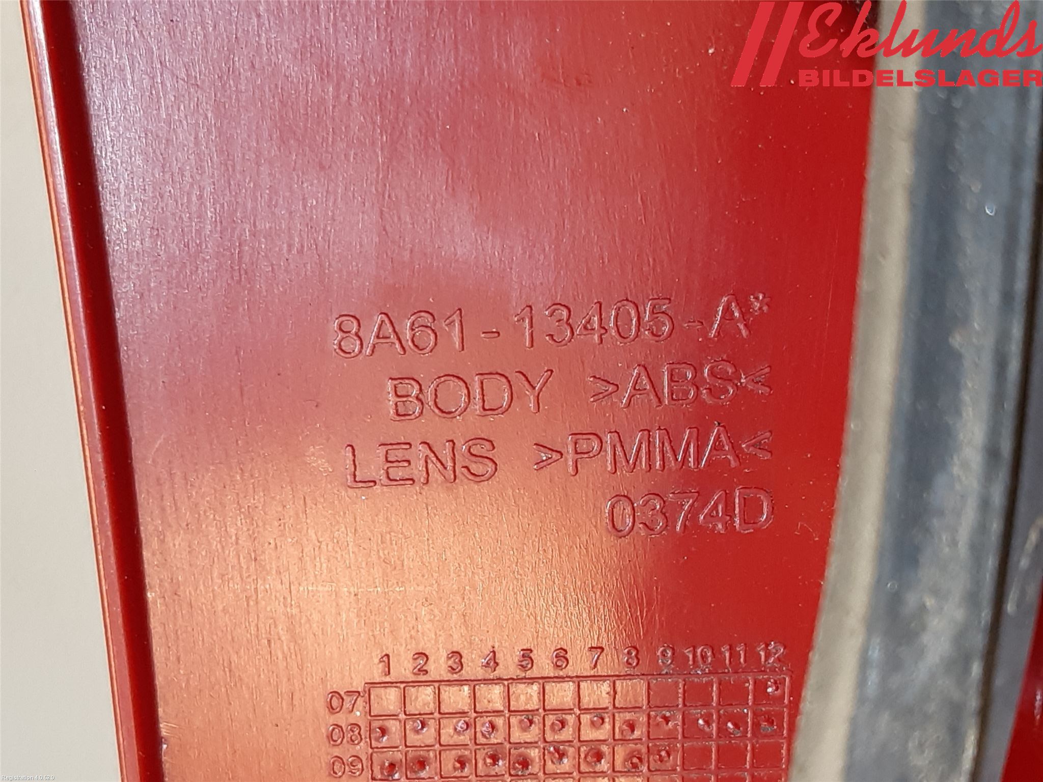 Ford FIESTA 09-12 Bakljus Vänster