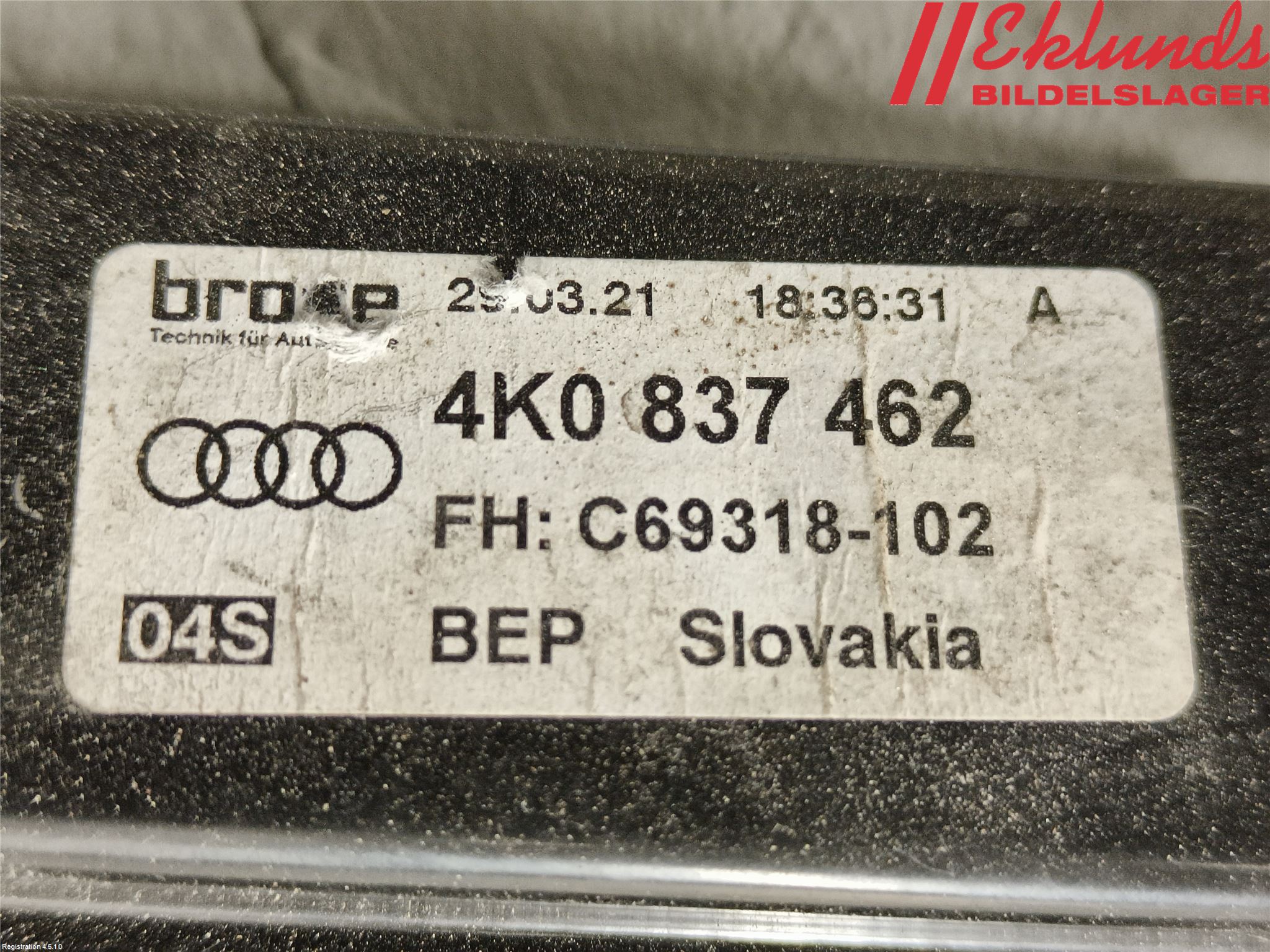 Audi A6 F2/C8 19- Fönsterhiss El Kompl