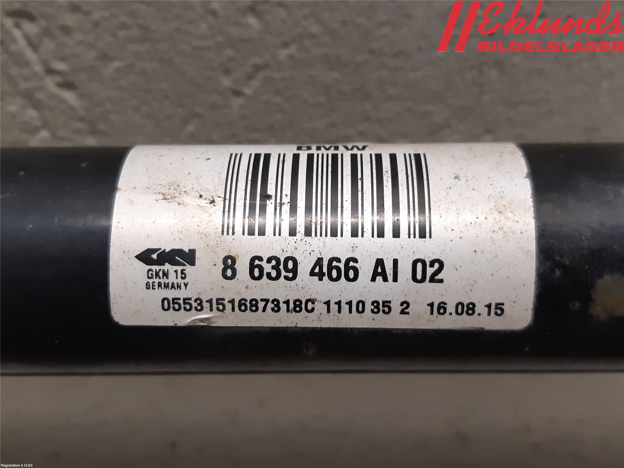 BMW 7 G11/G12 15-22 Drivaxel Bak Höger