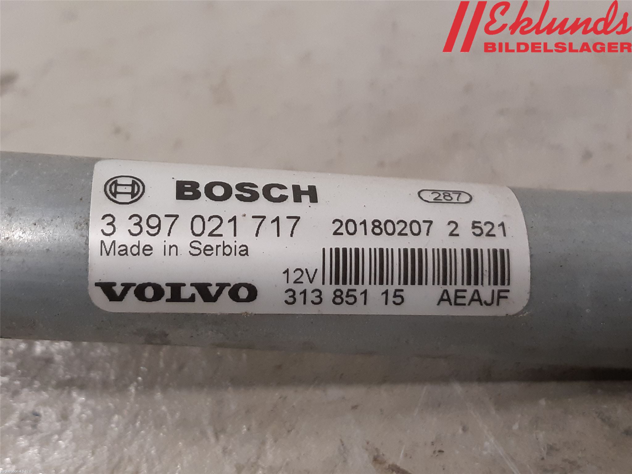 Volvo V90 17->> Torkarmekanism Vindruta