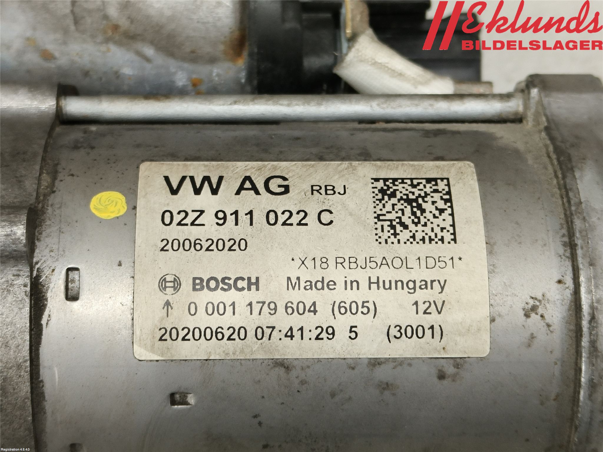 Volkswagen VW CADDY 16-20 Startmotor