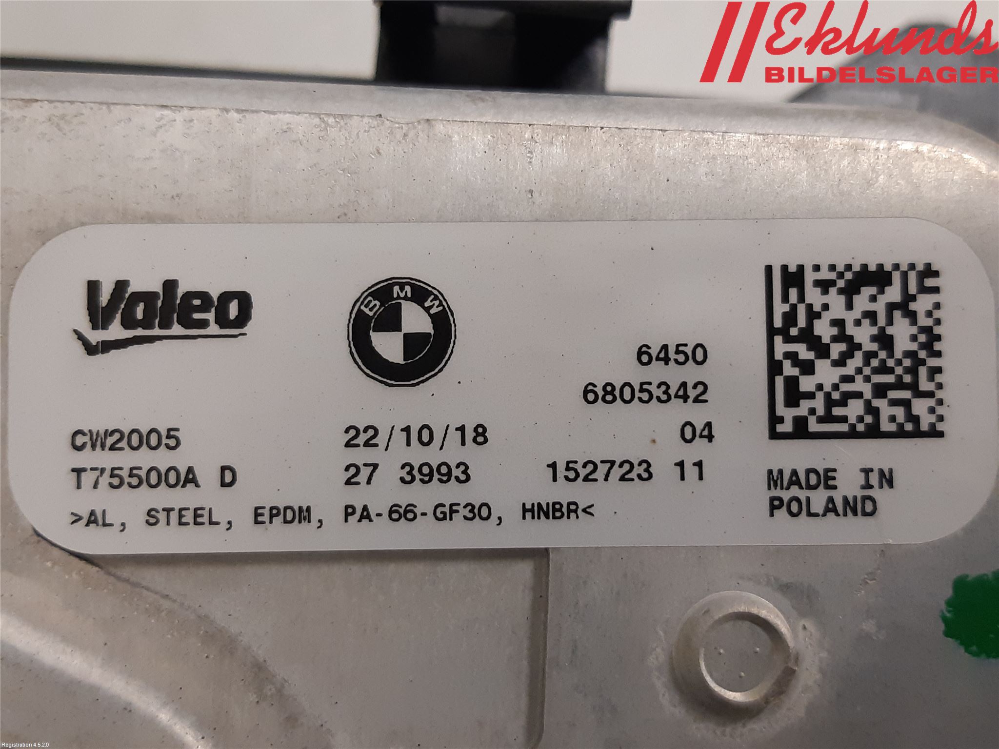 BMW 3 G20/G21/G80/G81 19- Ac Kondensor-Kylare