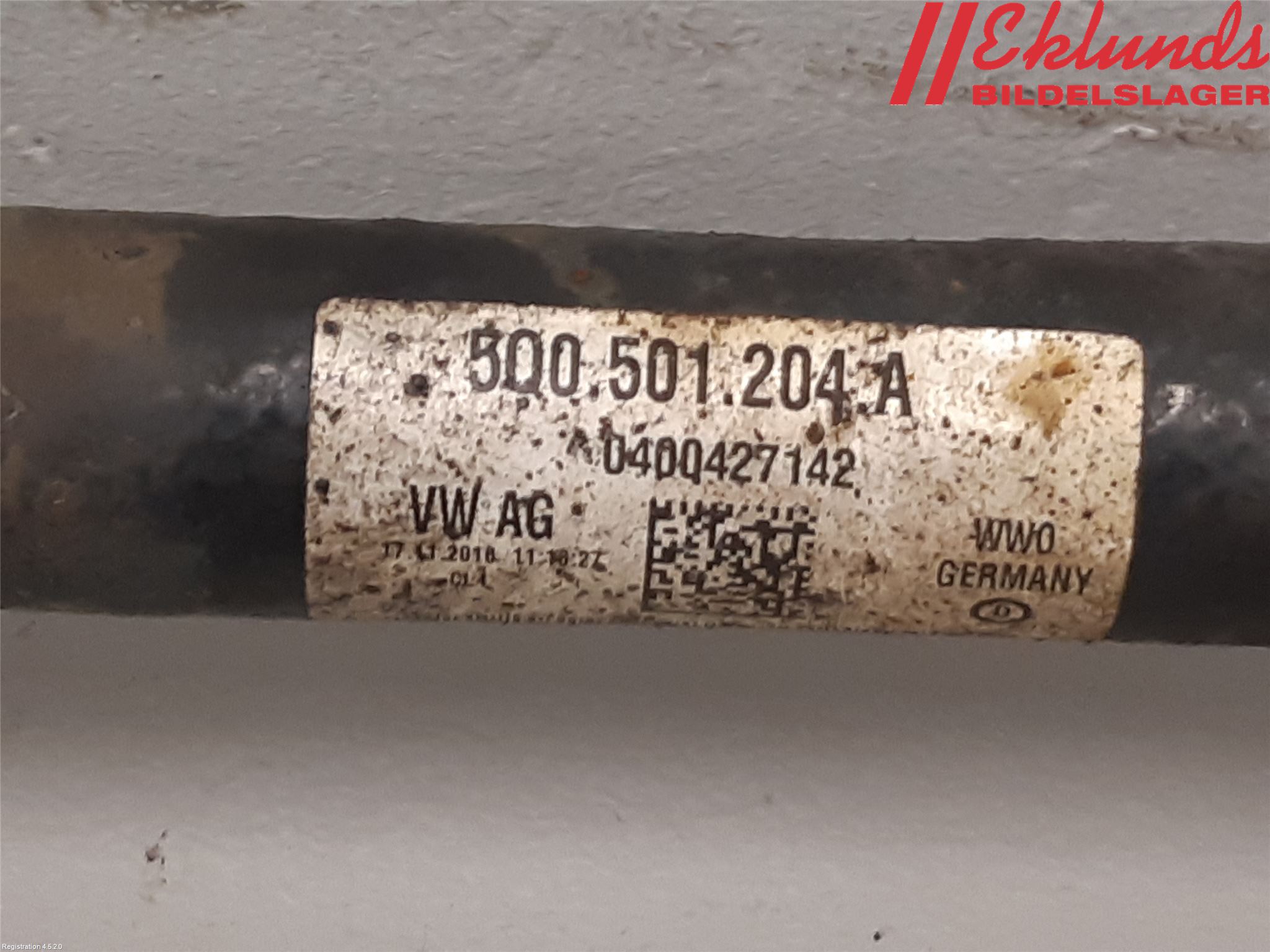 Volkswagen VW GOLF / E-GOLF VII 13-20 Drivaxel Bak Höger