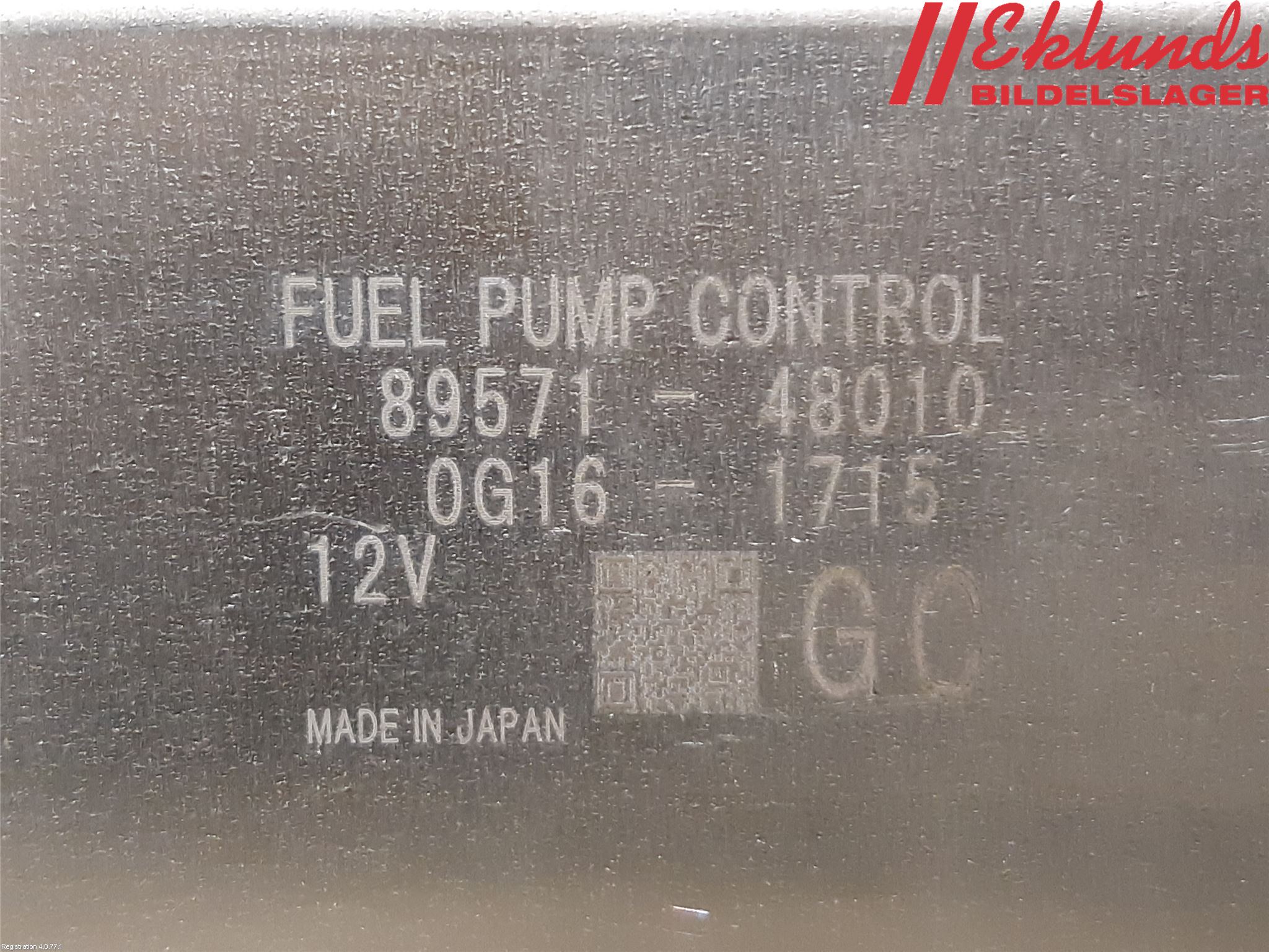 Toyota RAV4 19- Styrenhet Bränslepump