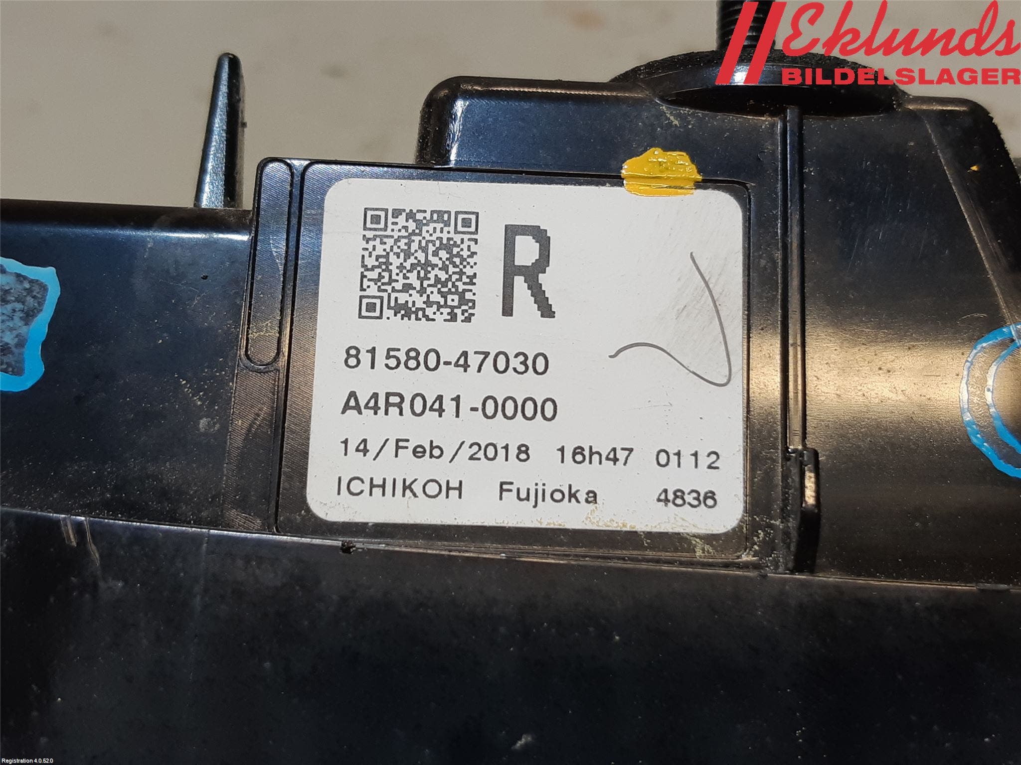 Toyota PRIUS (ZVW50) 16-21 Bakljus Lucka Hö