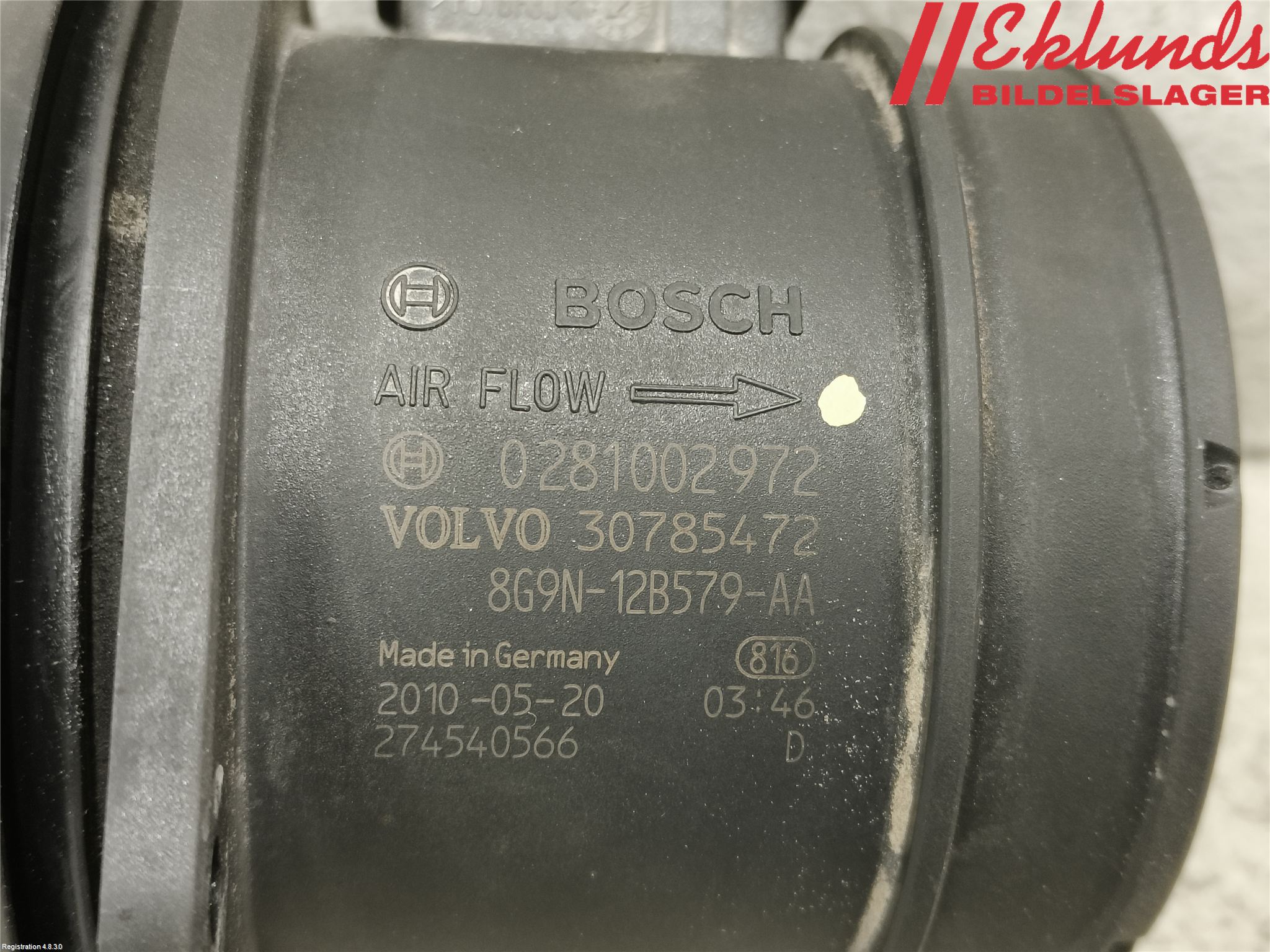 Volvo XC60 09-13 Injluftmängdmätare