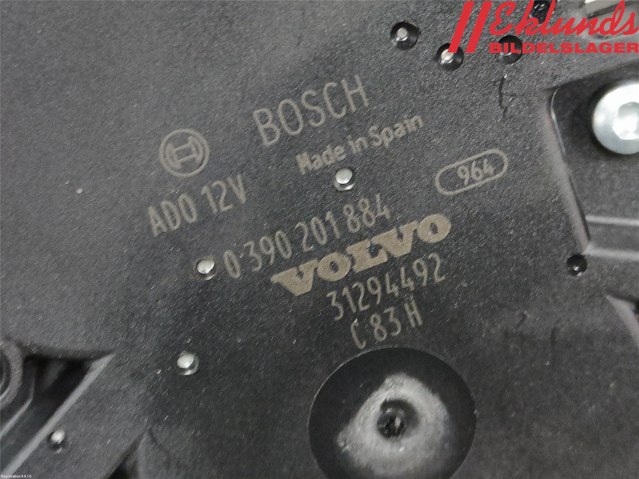 Volvo V60 CROSS COUNTRY 16-18 Torkarmotor Baklucka