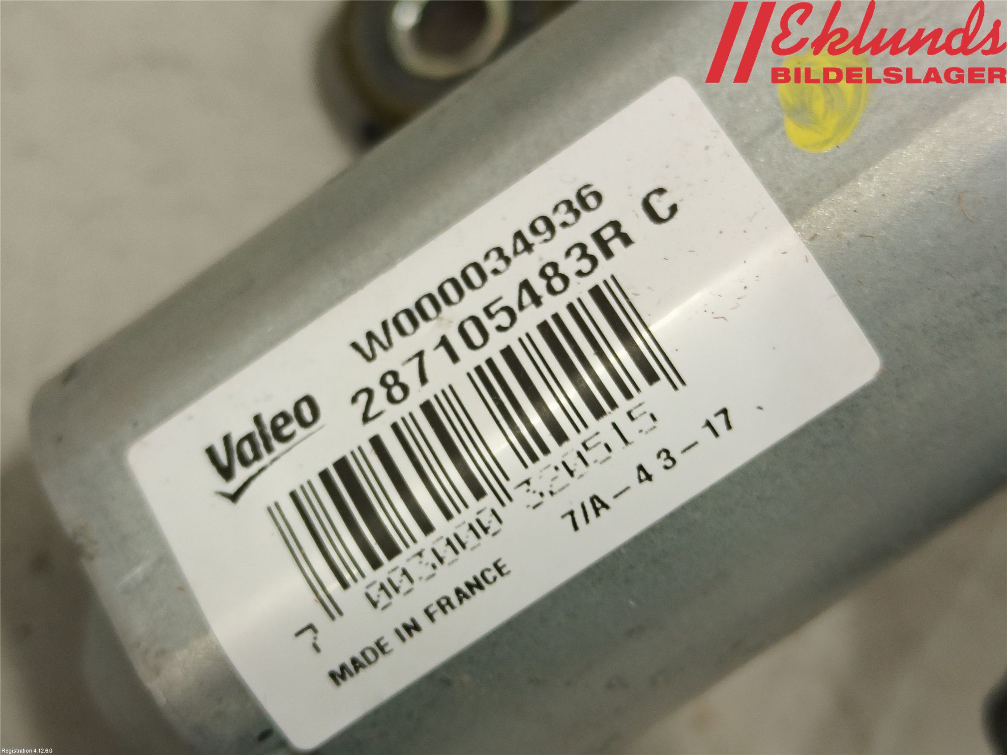 Renault CLIO IV 16-19 Torkarmotor Baklucka