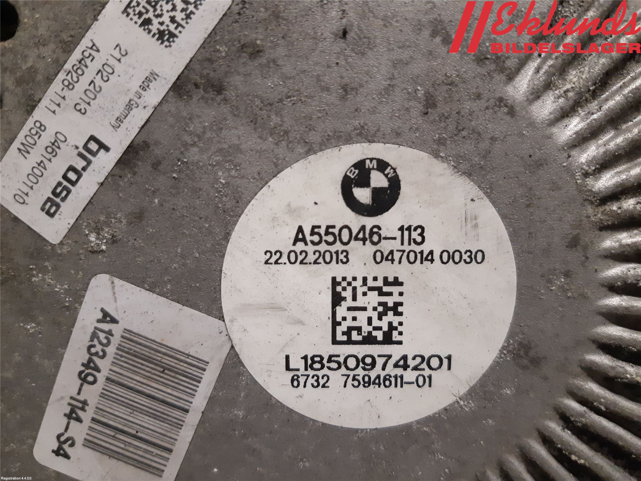 BMW 5 F10/F11/F18 09-17 Kylfläkt El