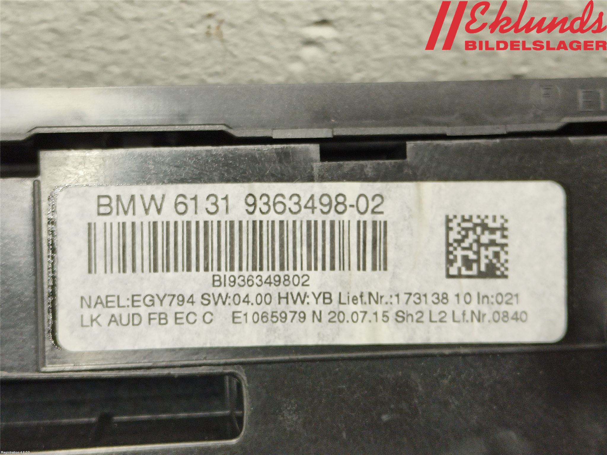 BMW 3 F30/F31/F80 12-19 Värmereglage