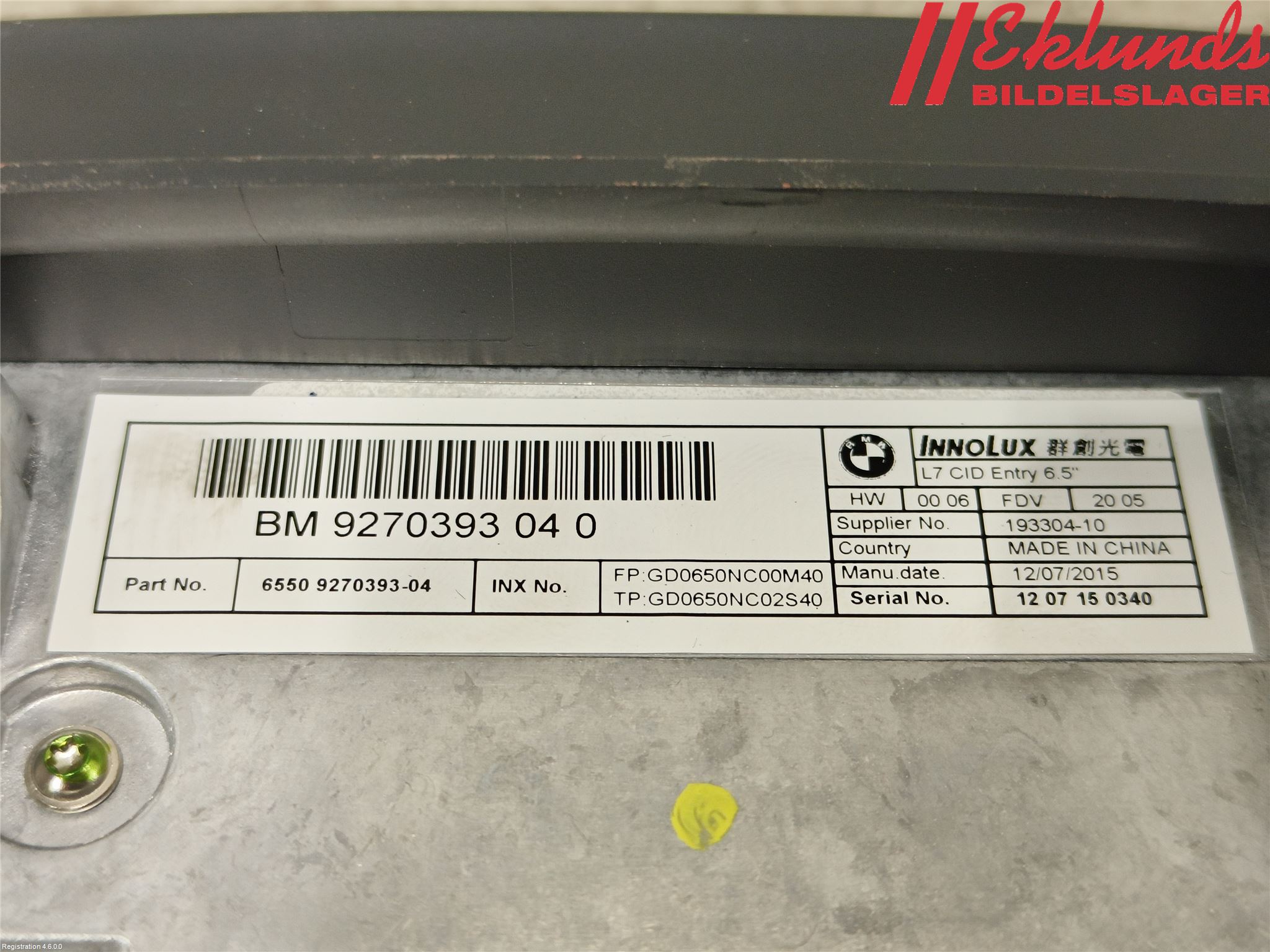 BMW 3 F30/F31/F80 12-19 Cd Radio - Multimediapanel