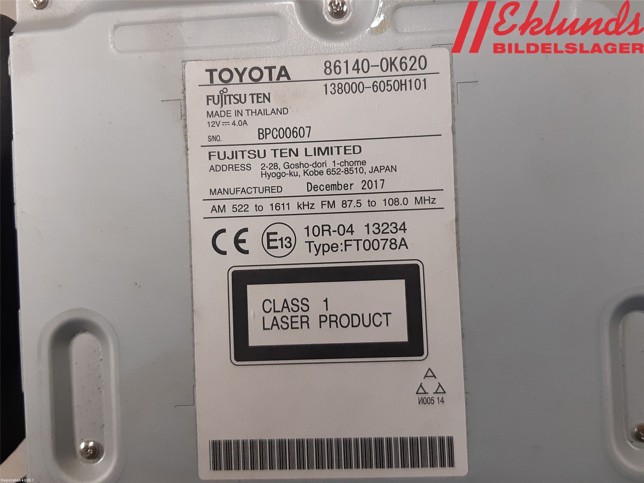 Toyota HILUX 16- Cd Radio - Multimediapanel