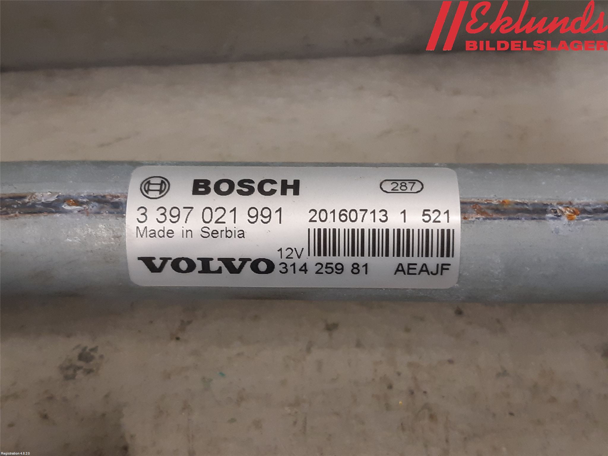 Volvo XC90/RECHARGE 16- Torkarmekanism Vindruta