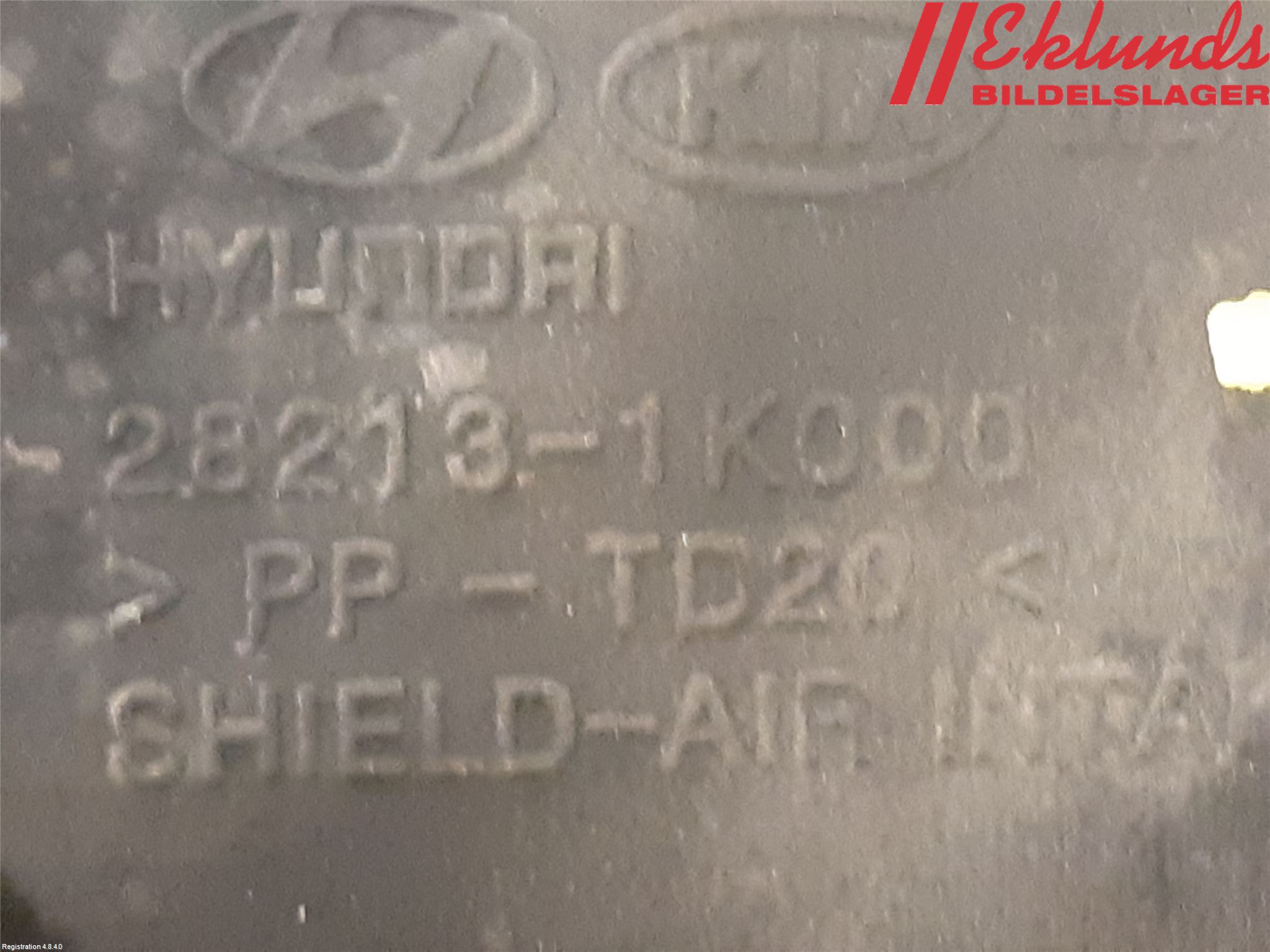 Hyundai ix20 Deflektor Plåt-Plast Kylning