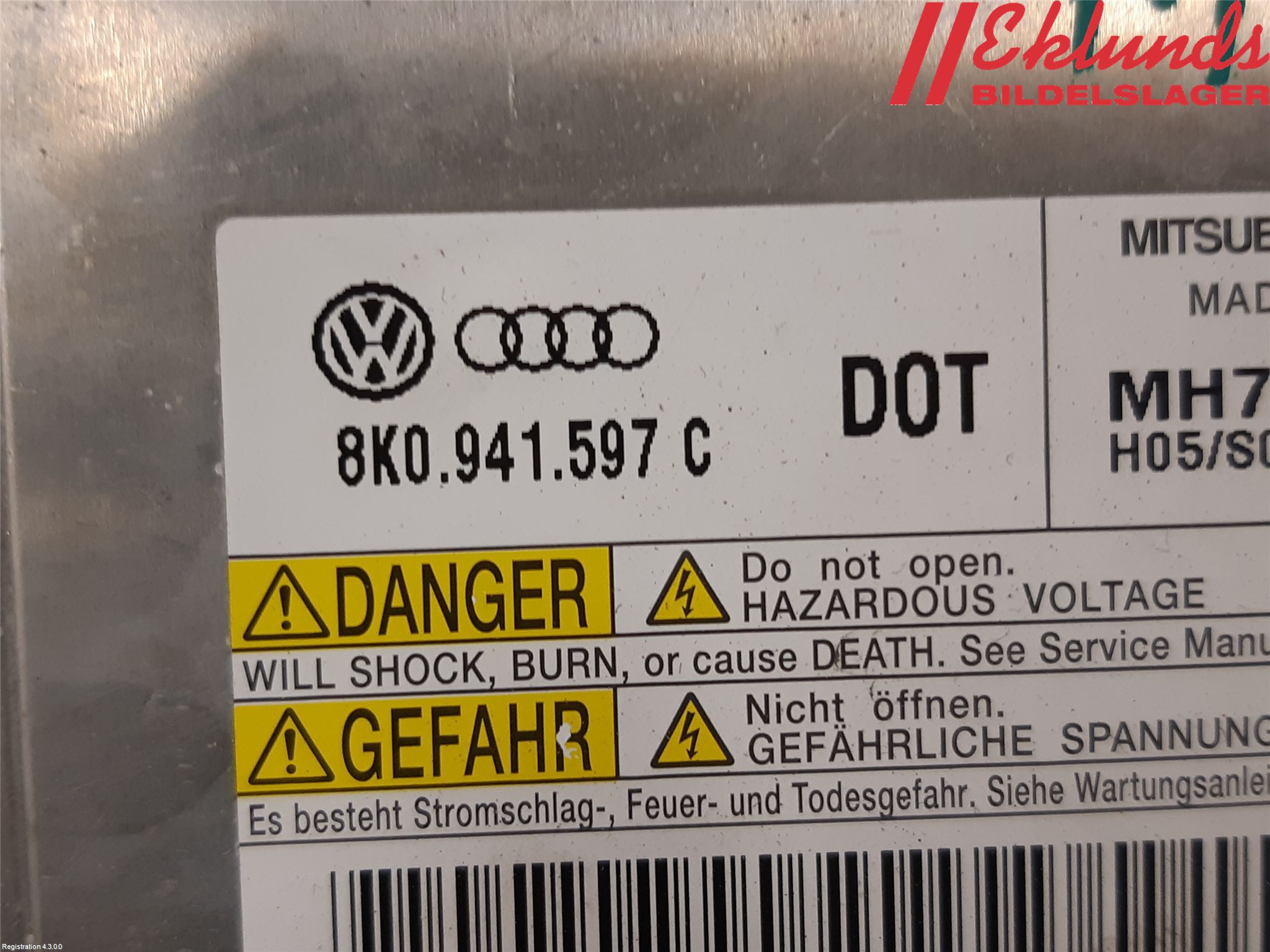 Volkswagen VW TOUAREG 7P 11-18 Styrenhet Strålkastare