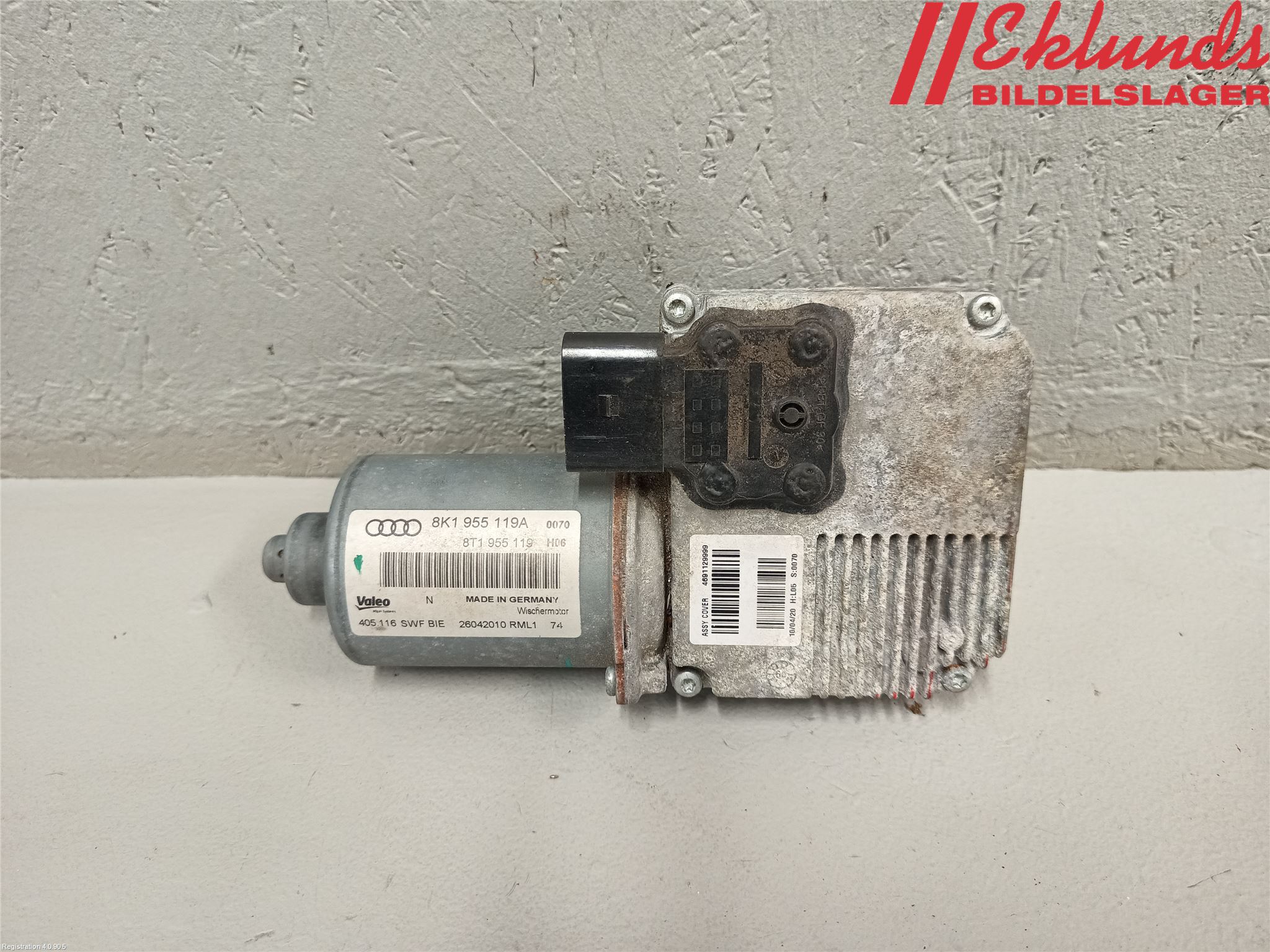 Audi A4/S4 08-11 Torkarmotor Vindruta