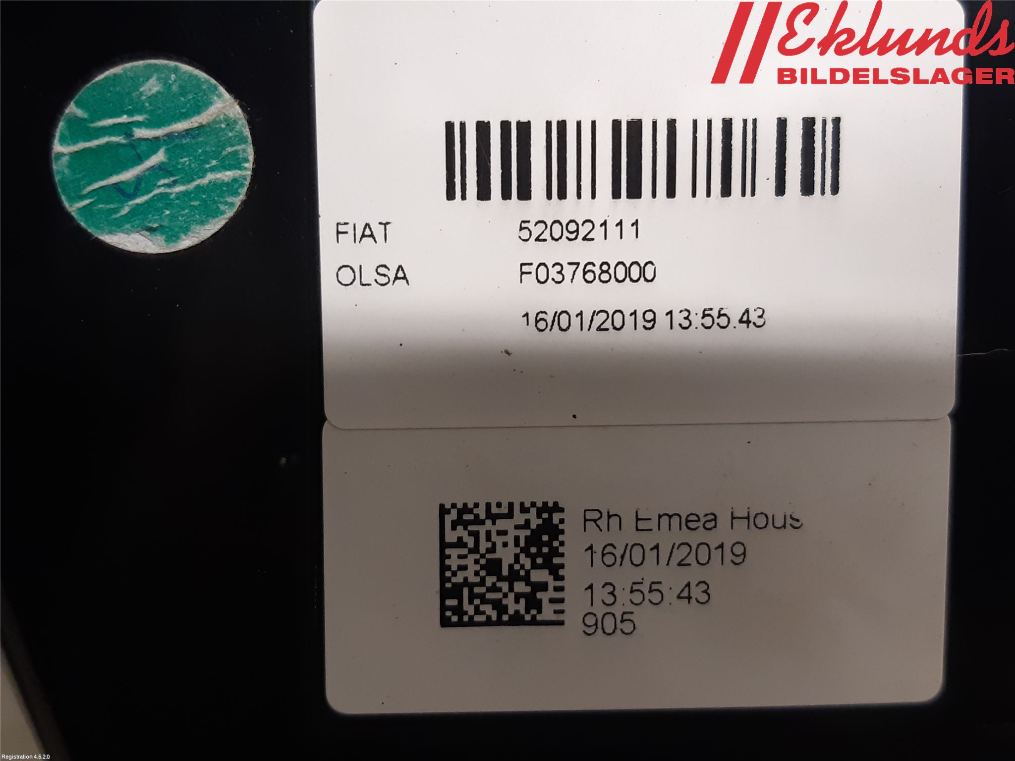 Fiat 500X 15- Bakljus Höger