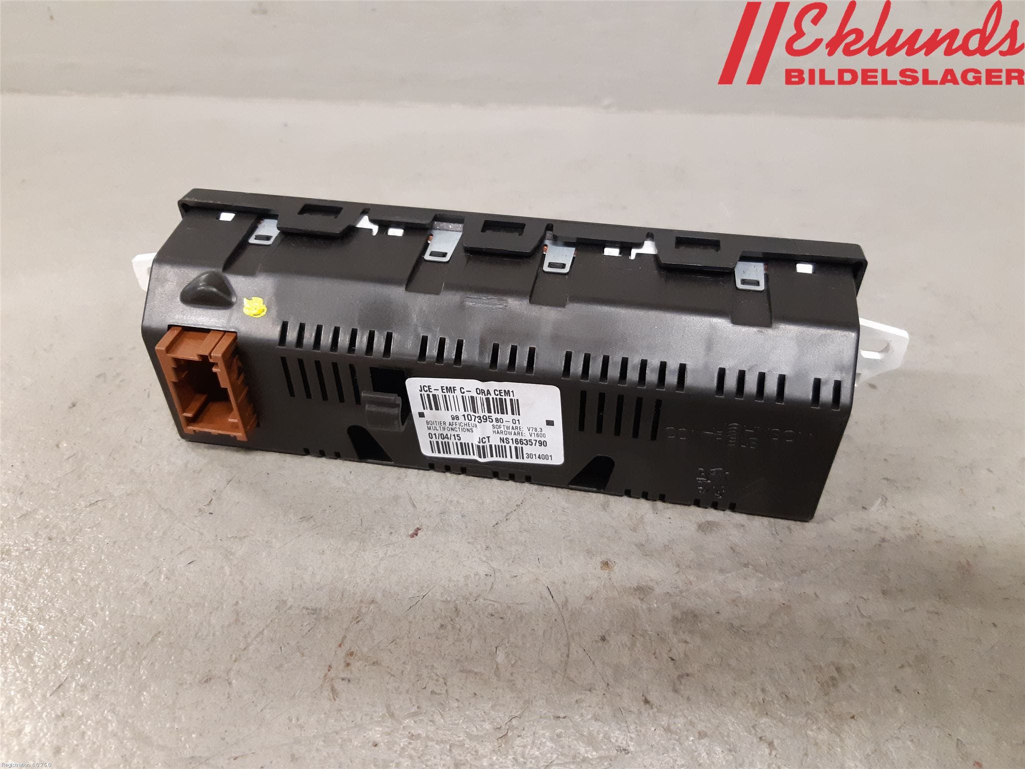 Citroen DS3 Kontrolldisplay