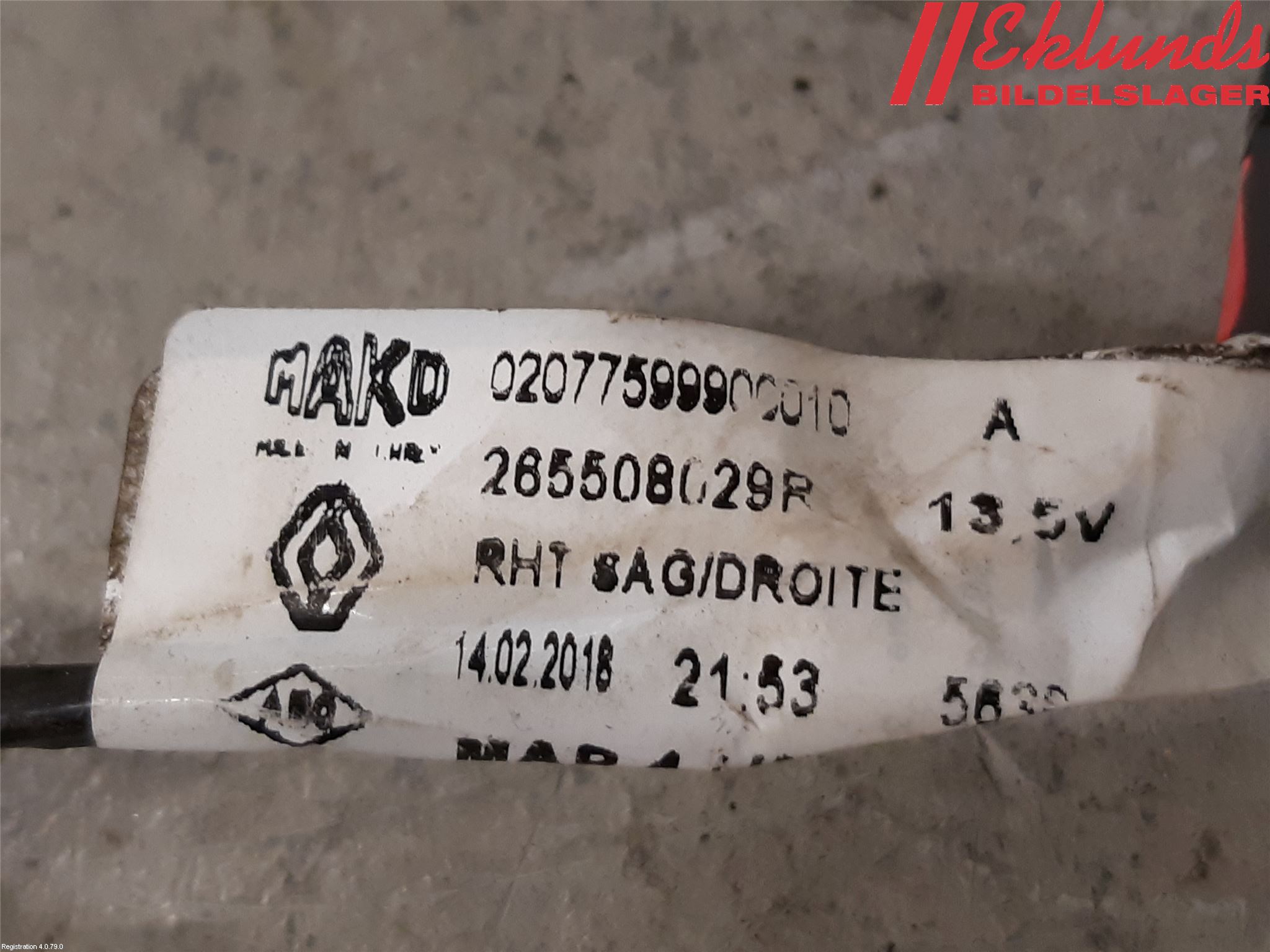 Renault CLIO IV 16-19 Bakljus Lucka Hö