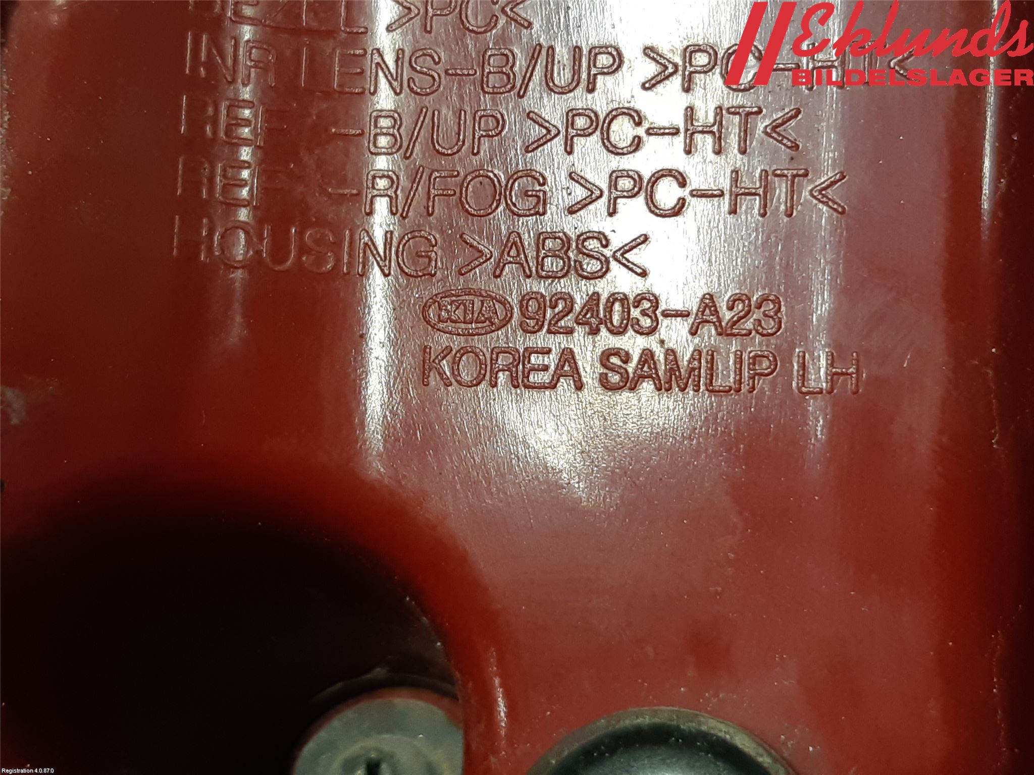 Kia CEED 12-18 Bakljus Lucka Vä