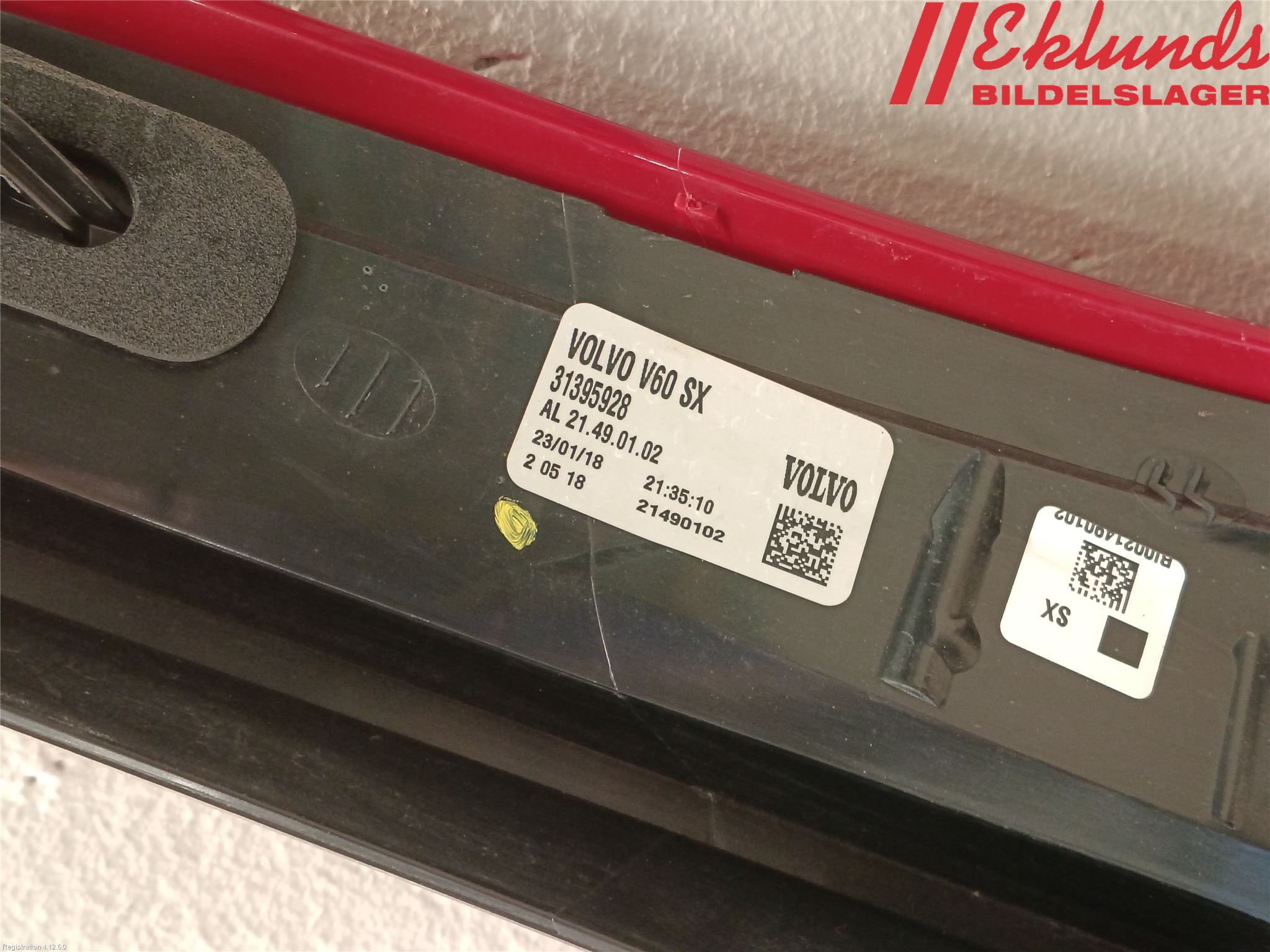 Volvo V60 14-18 Bakljus Vänster