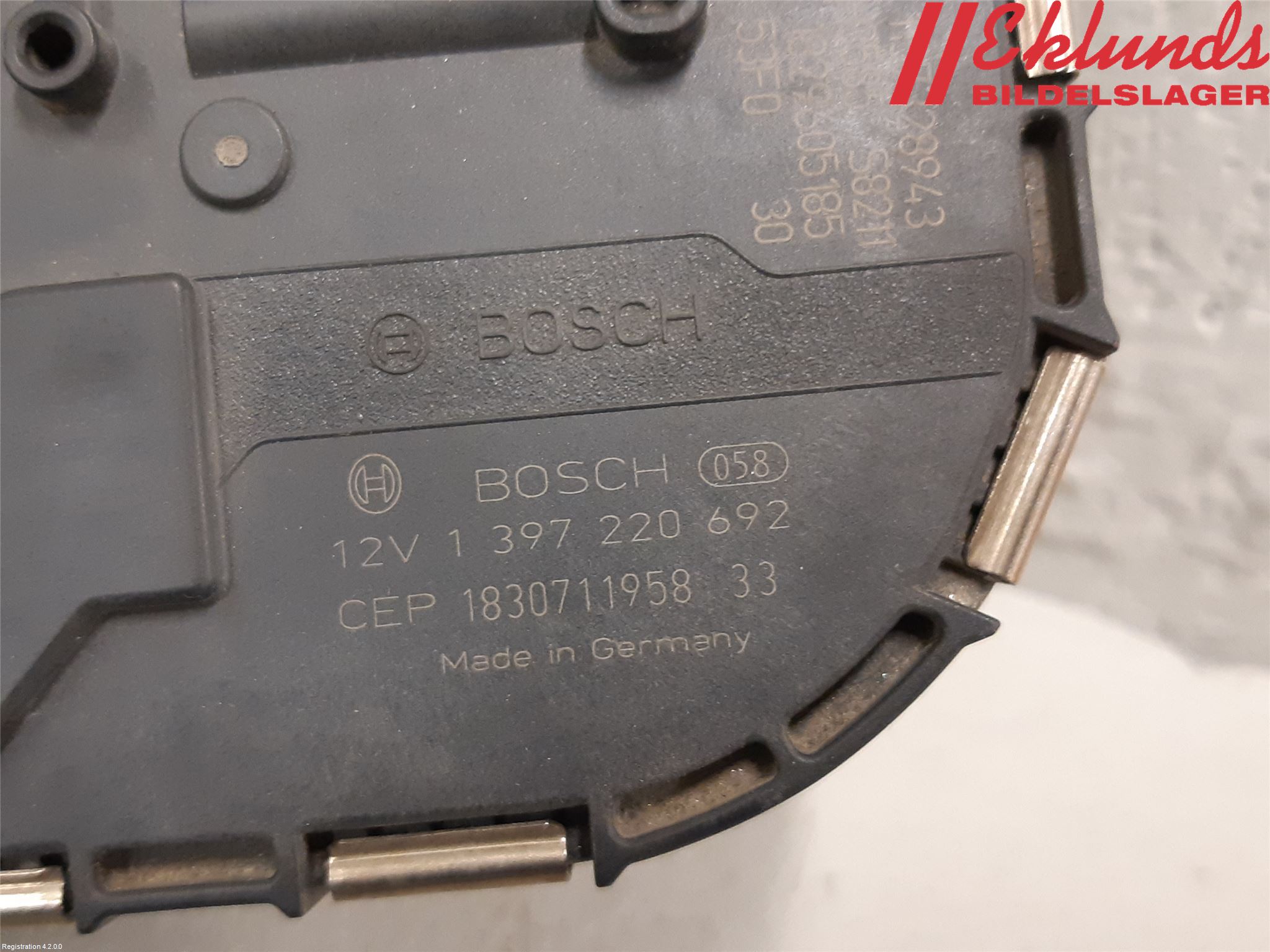 Volkswagen VW GOLF / E-GOLF VII 13-20 Torkarmotor Vindruta