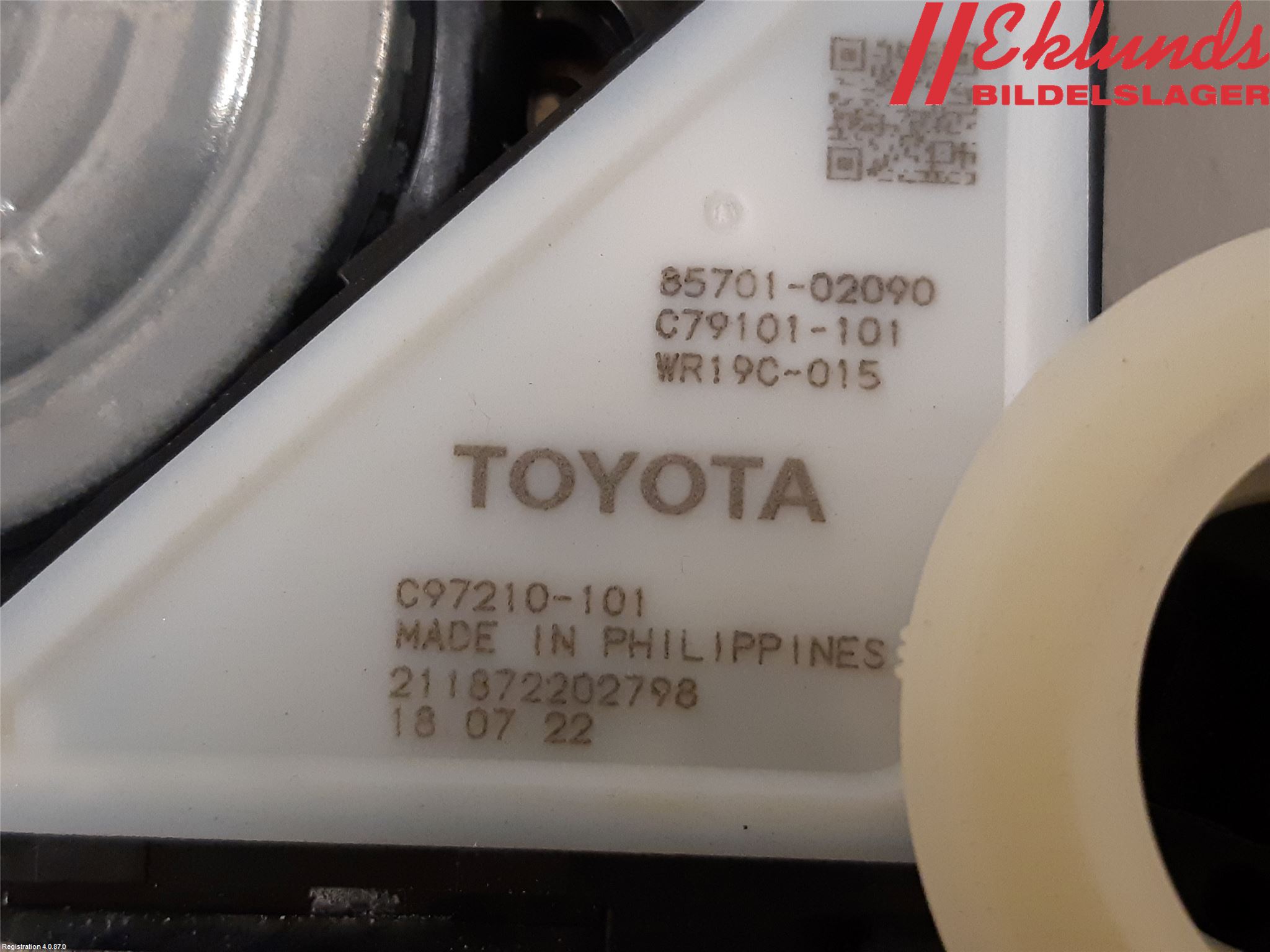 Toyota COROLLA 19- Fönsterhiss El Kompl